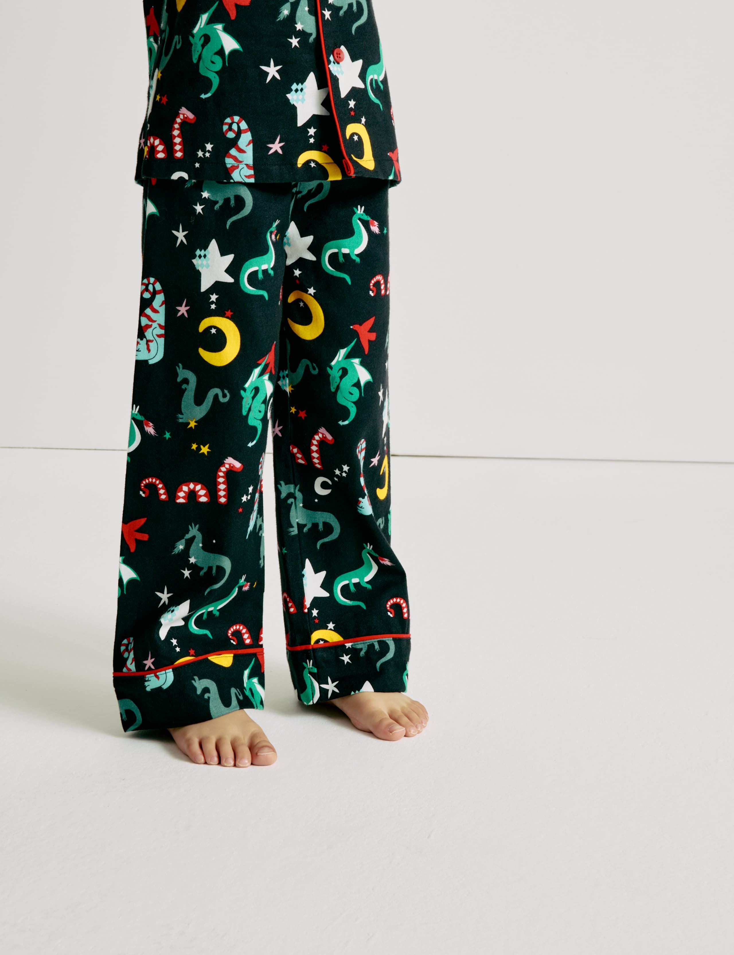 Pure Cotton Dragon Print Pyjamas (0-10 Yrs) 4 of 5