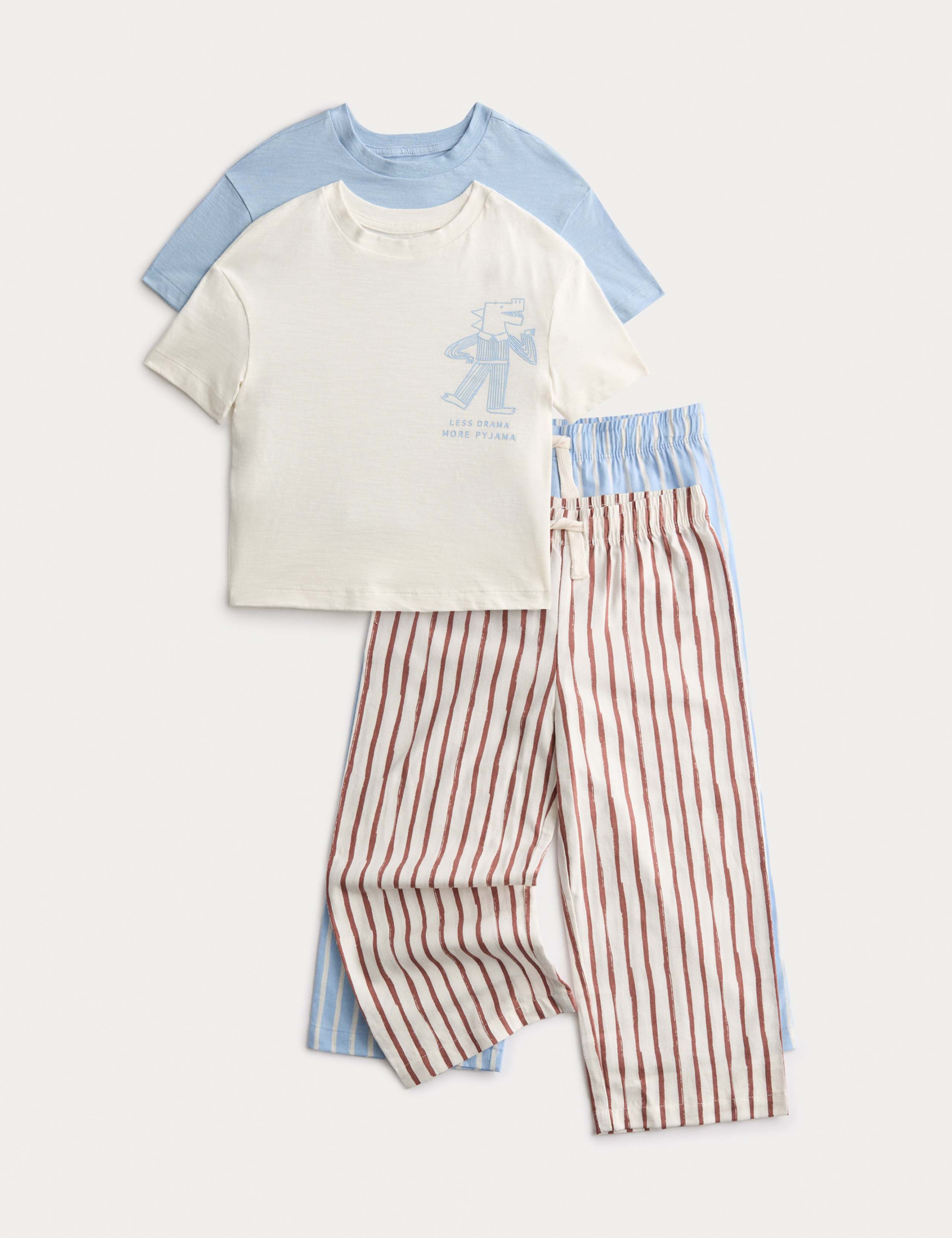 2 Pack Cotton Rich Pyjama Sets (1-8 Years) 1 of 2