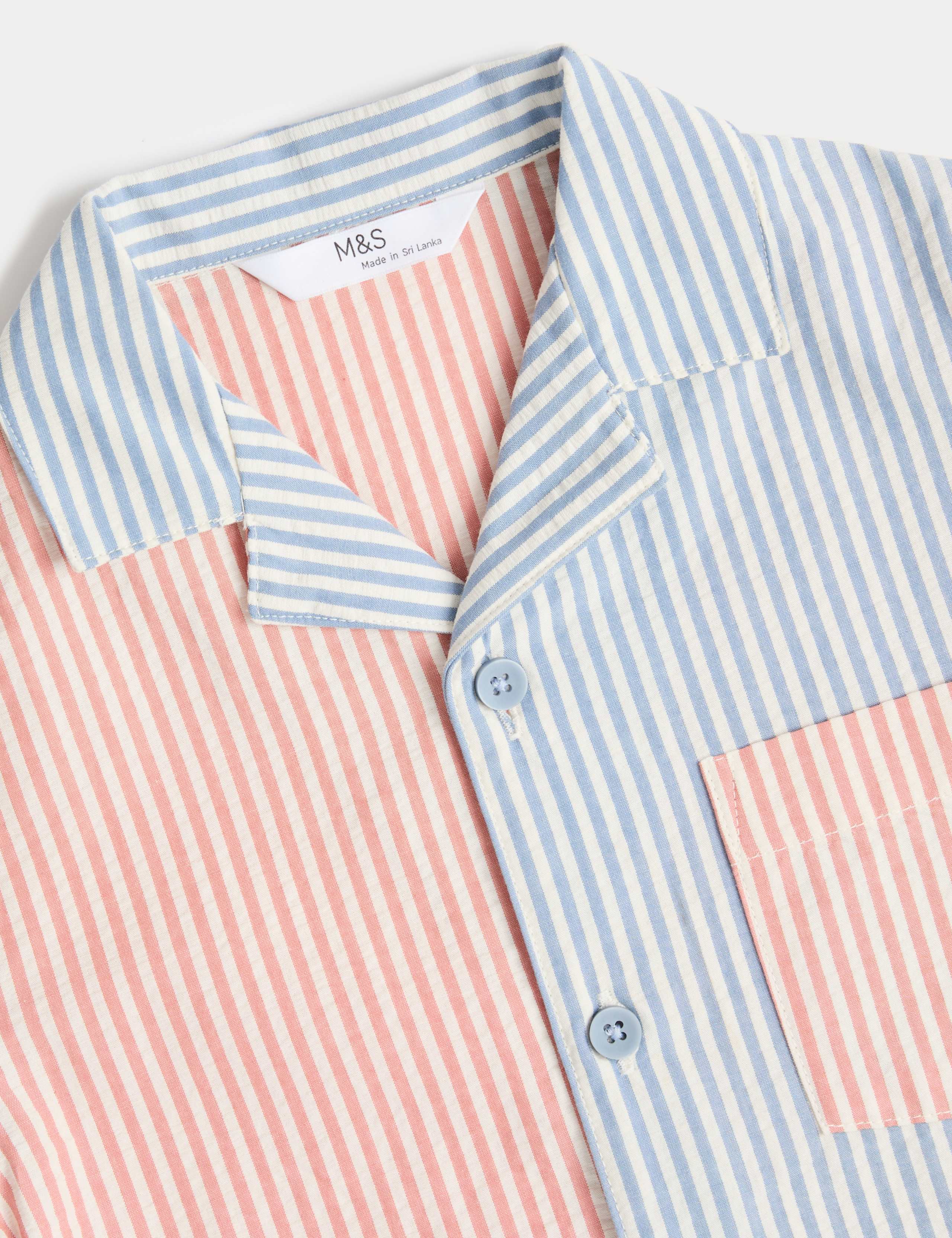 Pure Cotton Striped Woven Short Pyjamas (1-8 Yrs) 2 of 3