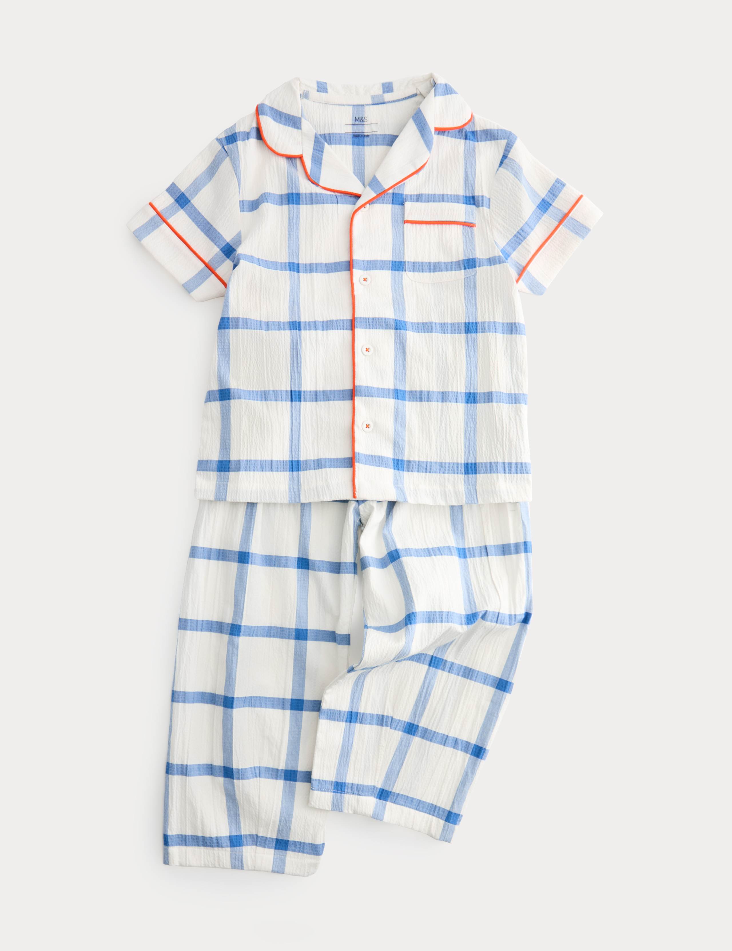 Woven Checked Revere Pyjamas (9 Mths-8 Yrs) 1 of 2