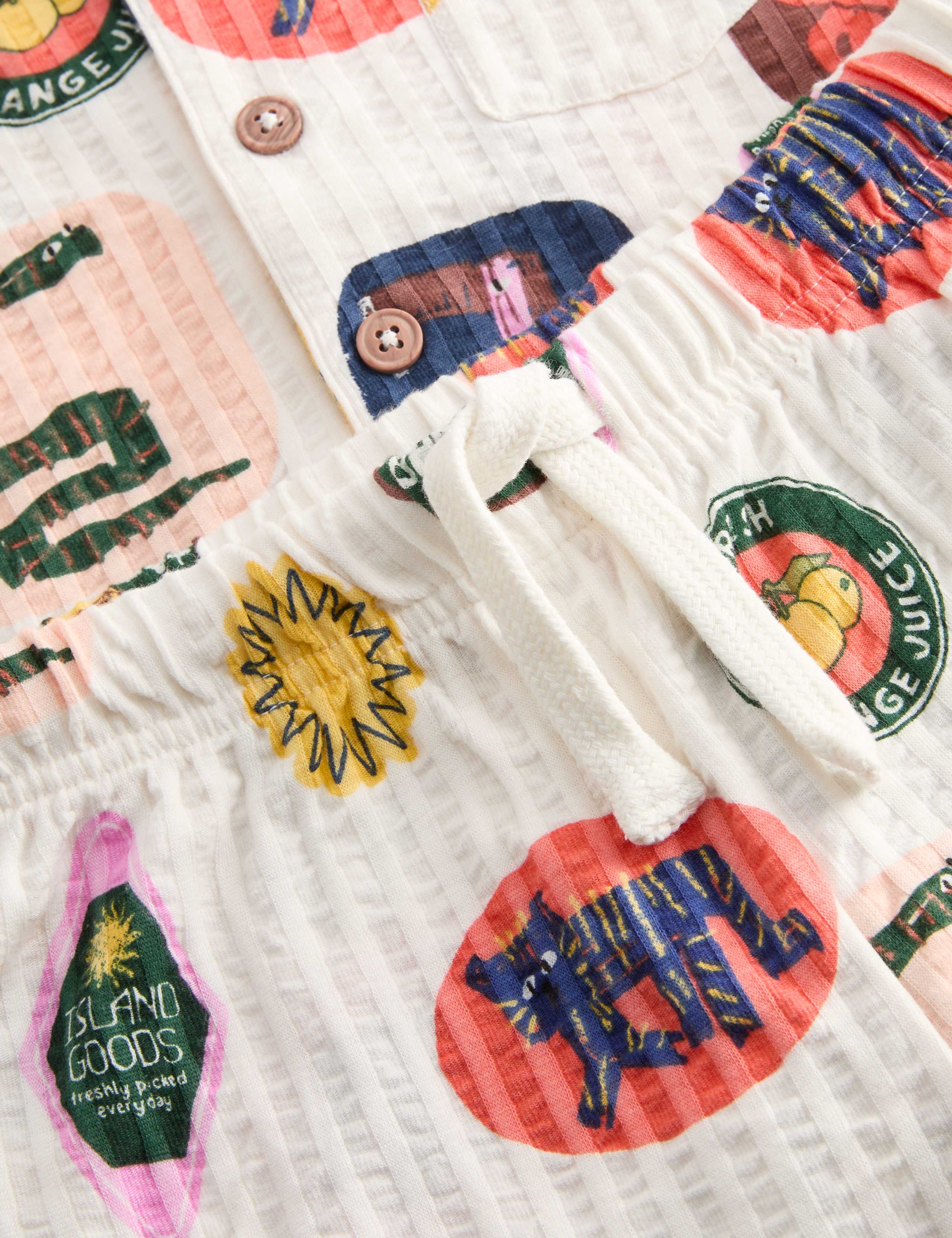 Pure Cotton Patterned Short Pyjamas (1-8 Yrs) 2 of 2