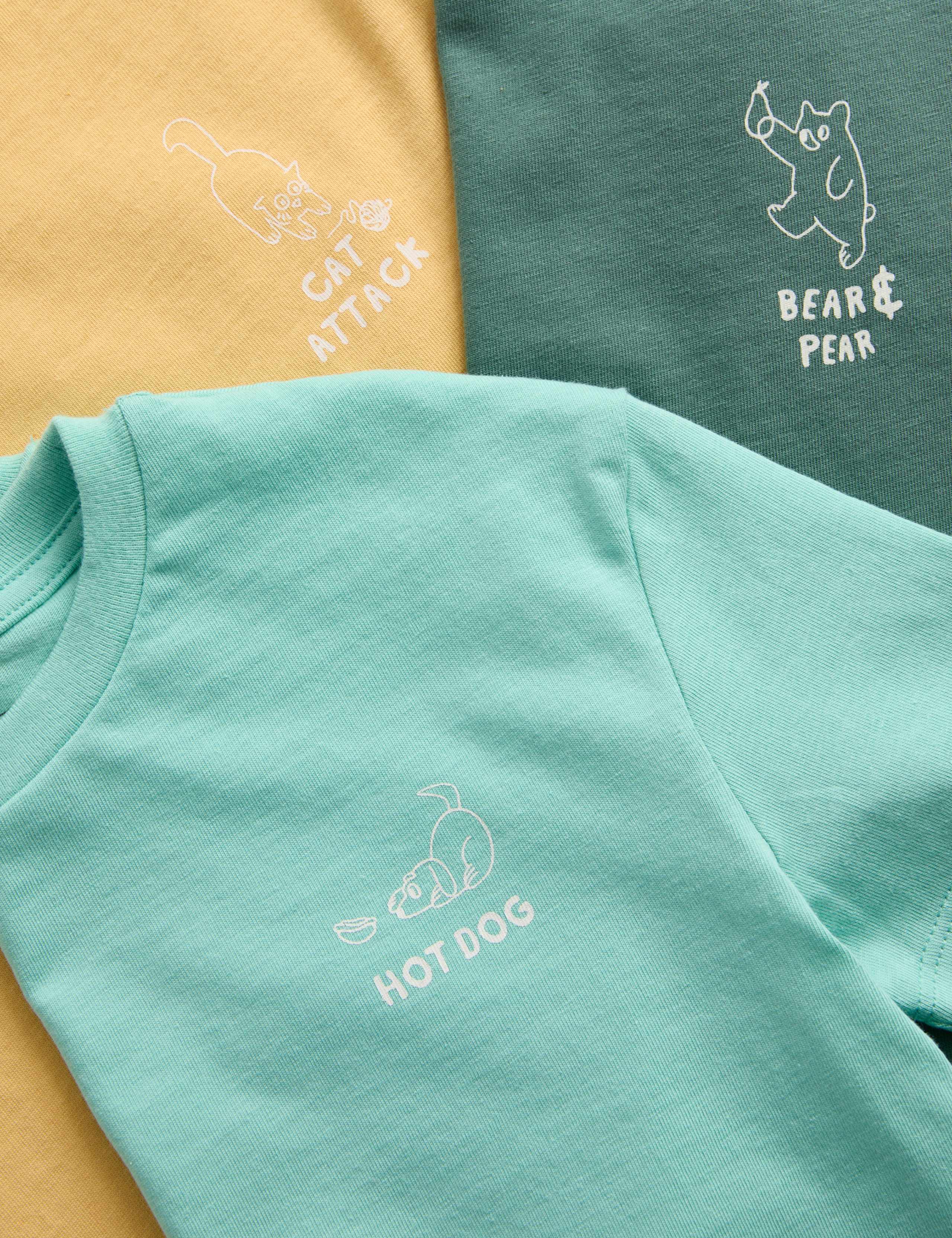 3 Pack Cotton Rich Animal Pyjama Sets (1-8 Yrs) 2 of 2