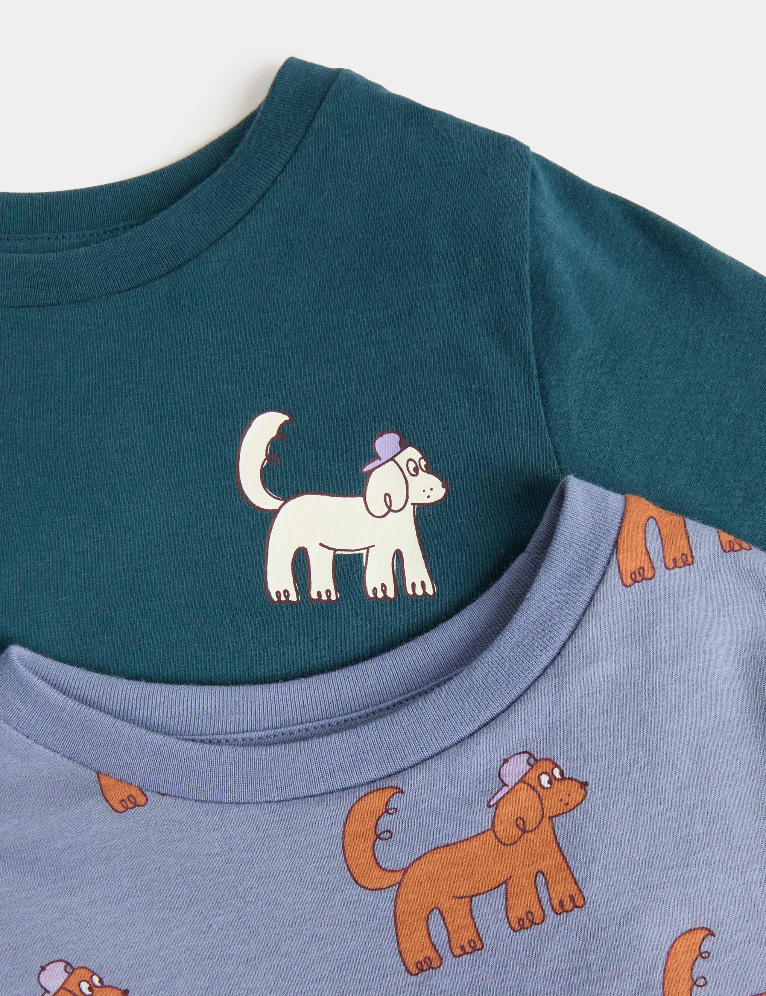 2 Pack Pure Cotton Dog Pyjama Sets (1-8 Yrs) 2 of 3