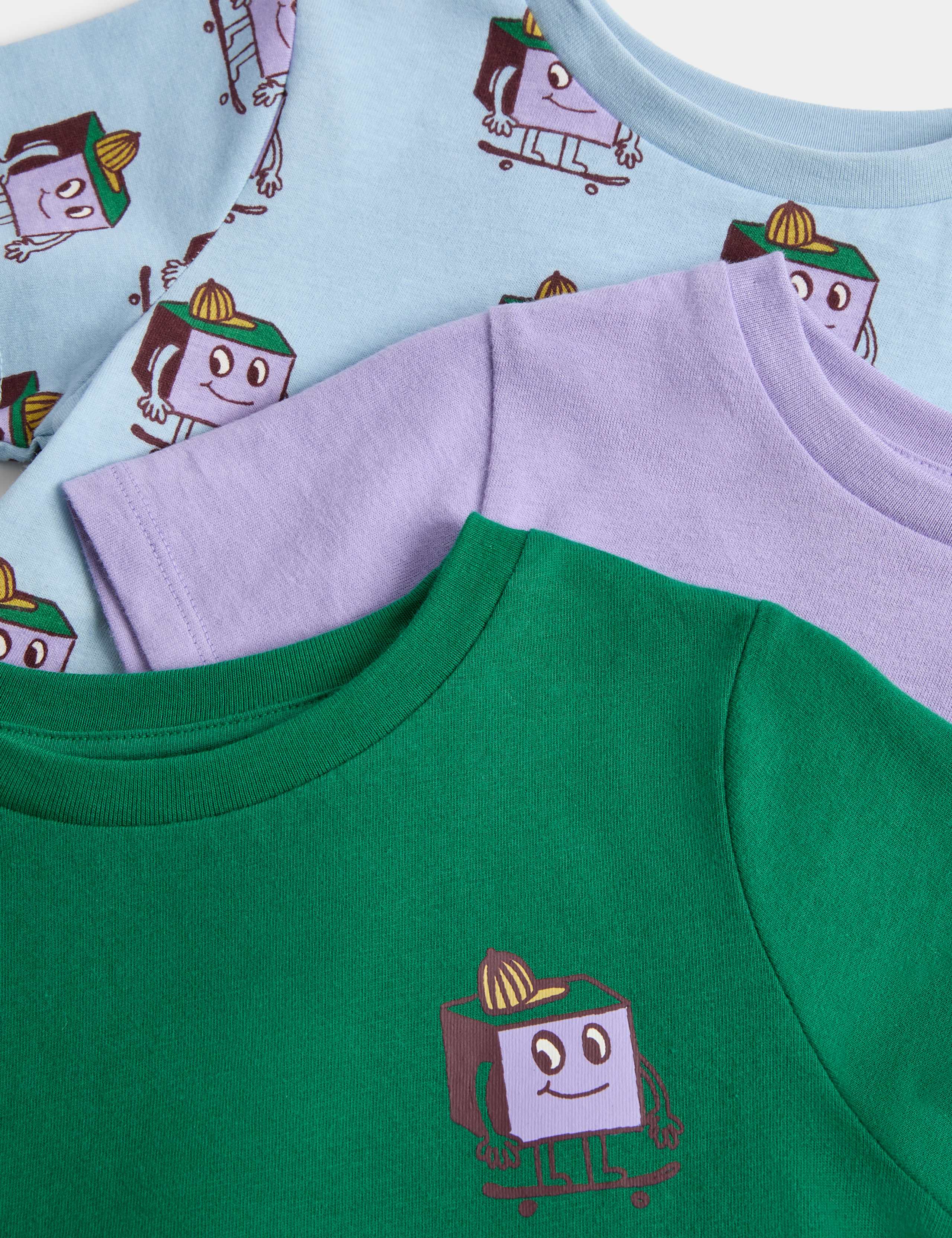 3 Pack Pure Cotton Pyjama Sets (1-8 Yrs) 2 of 3