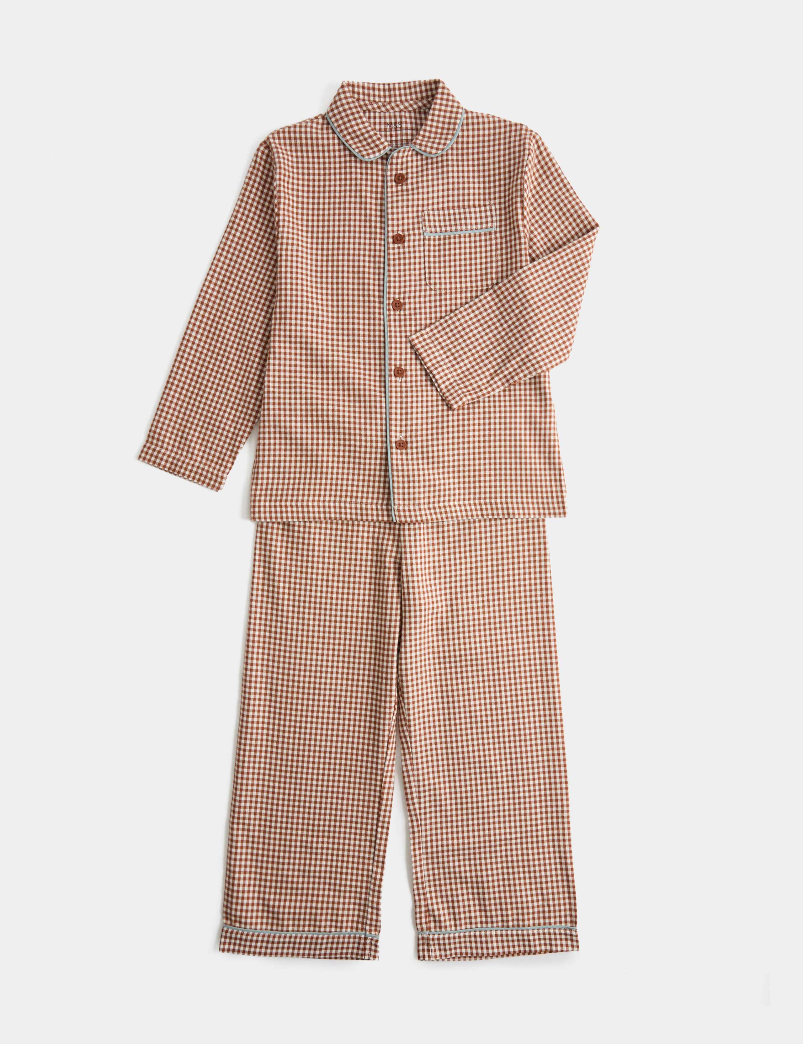Kids' Checked Revere Pyjamas (9 Mths - 8 Yrs) 1 of 3