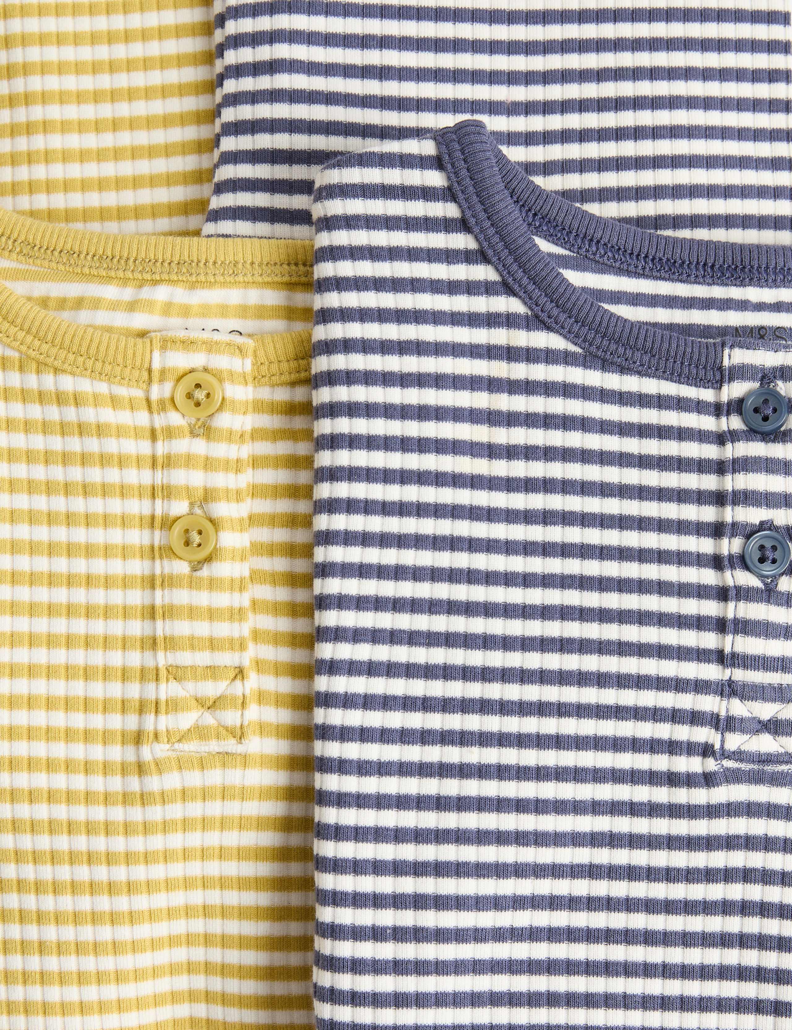 2 Pack Striped Ribbed Pyjama Sets (9 Mths - 8 Yrs) 2 of 3