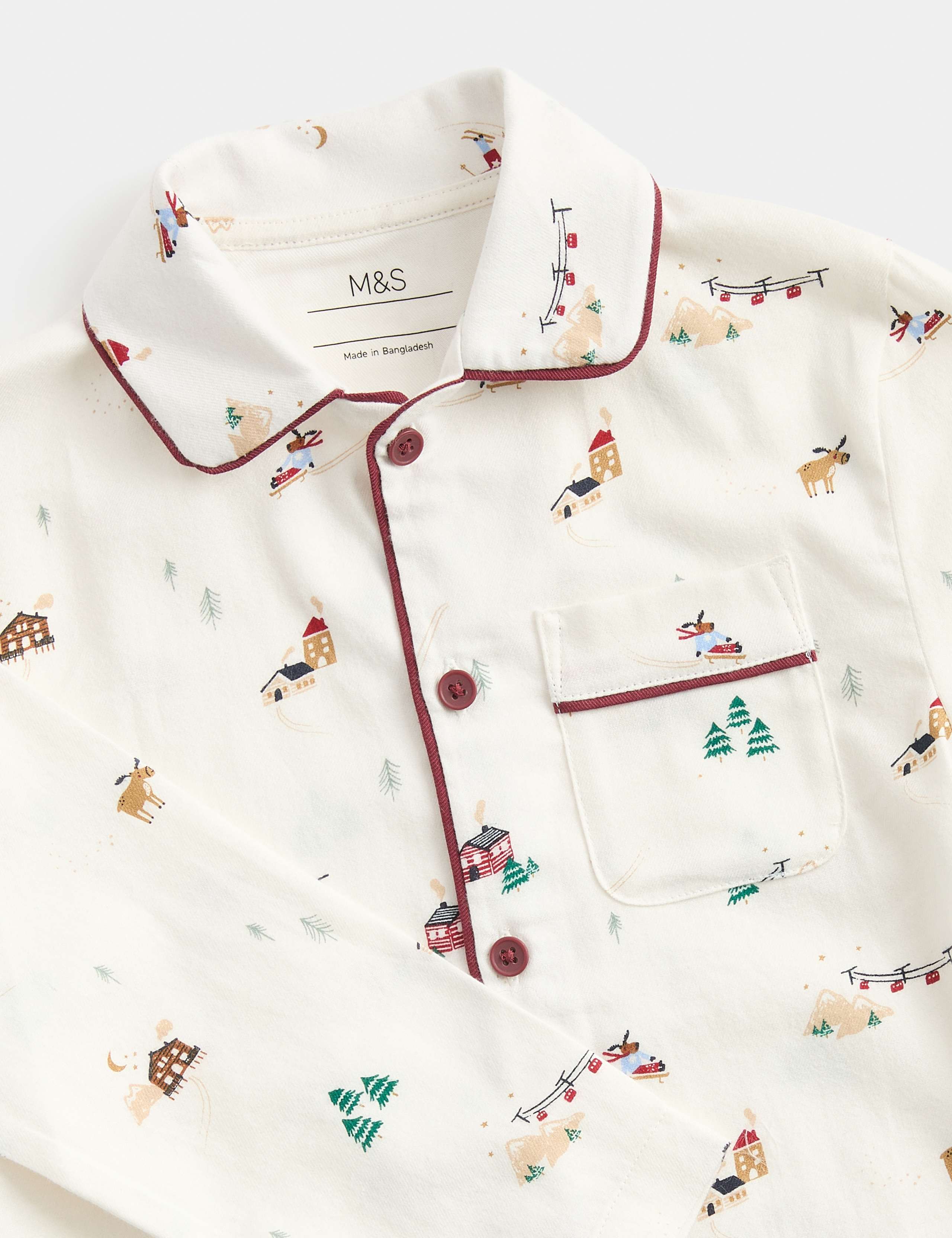 Pure Cotton Christmas Pyjama Set 2 of 3