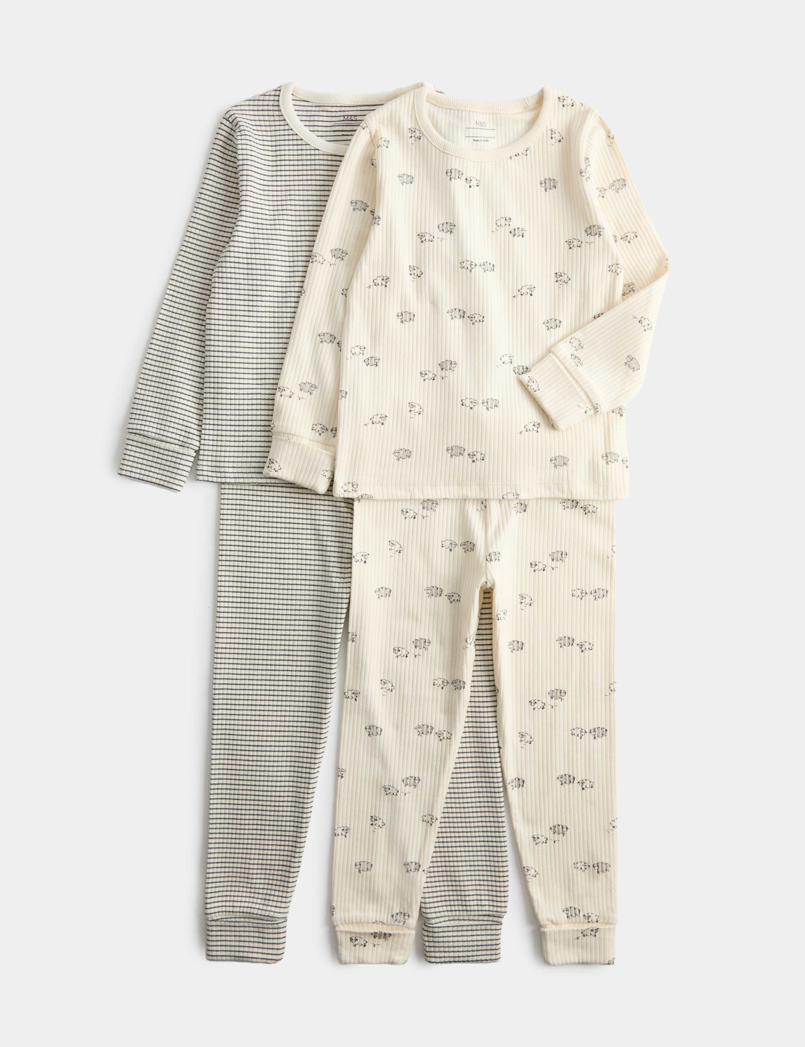 2 Pack Cotton Rich Patterned Pyjama Set 1 of 3