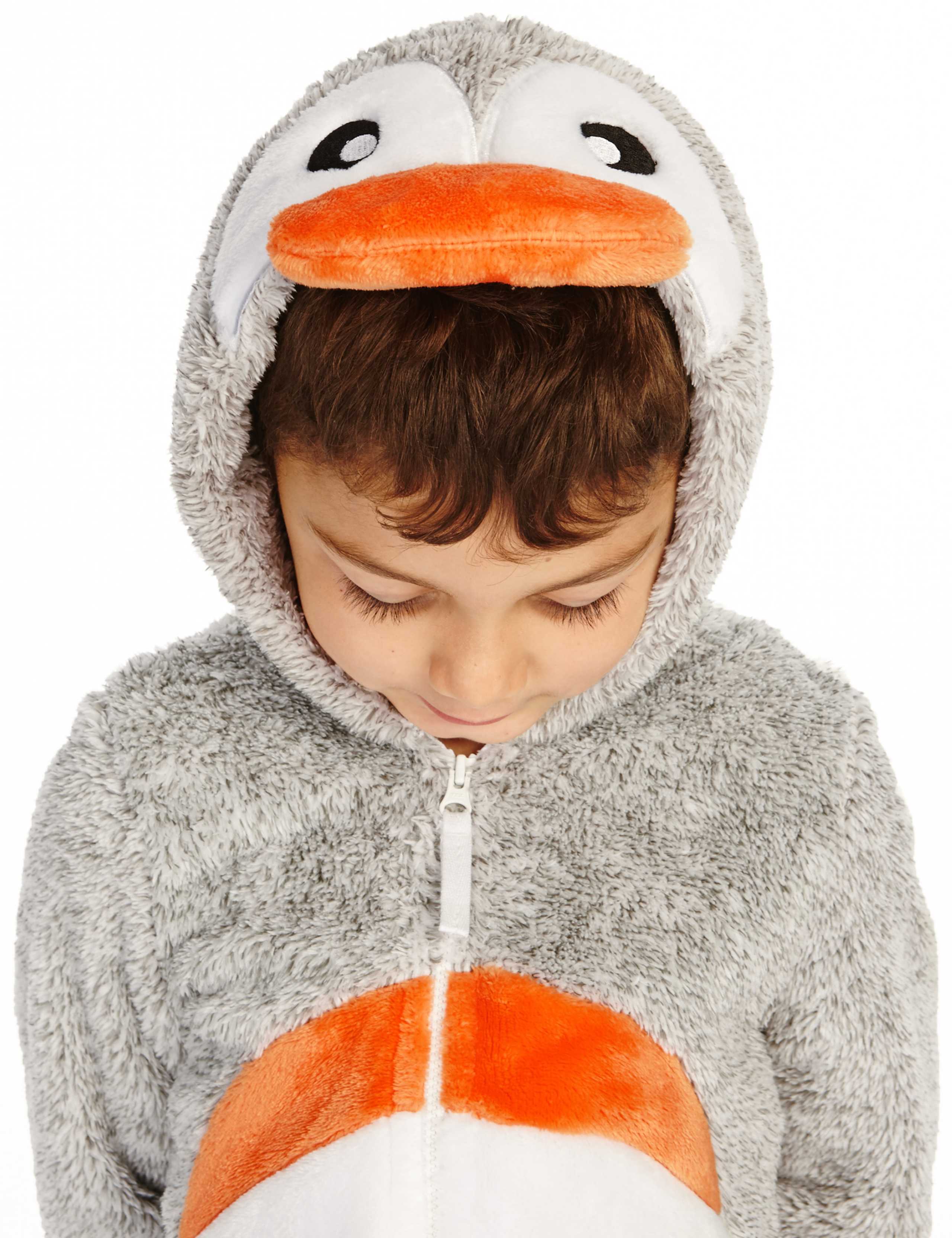 Anti Bobble Fleece Penguin Hooded All-in-One (1-8 Years) 5 of 6