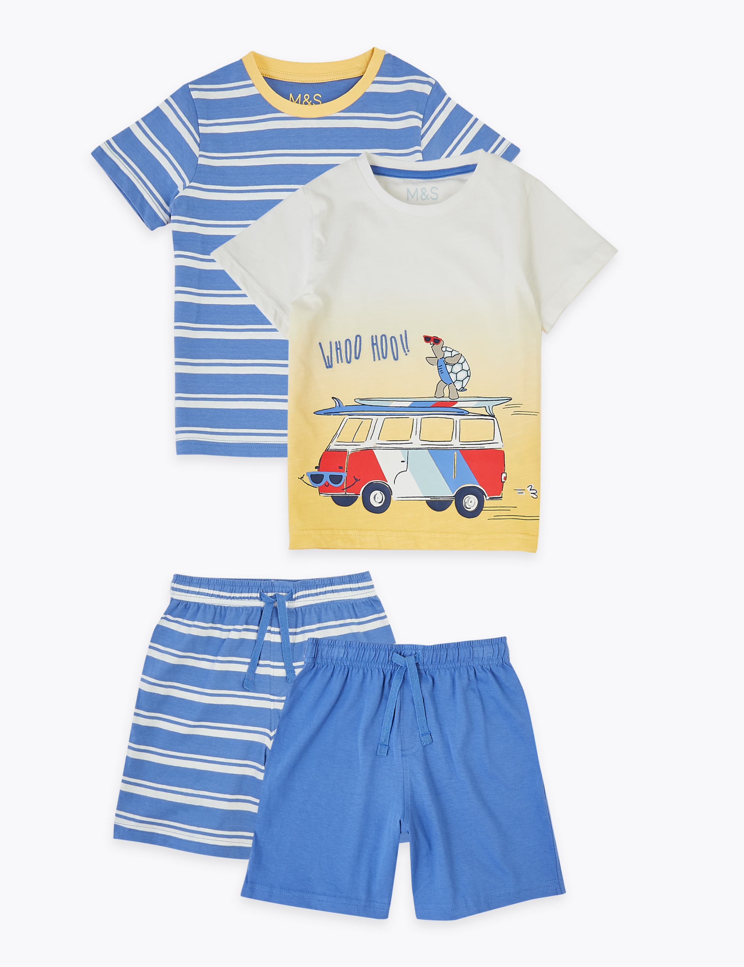 2 Pack Cotton Dip Dye Short Pyjama Sets (1-7 Yrs) 1 of 1