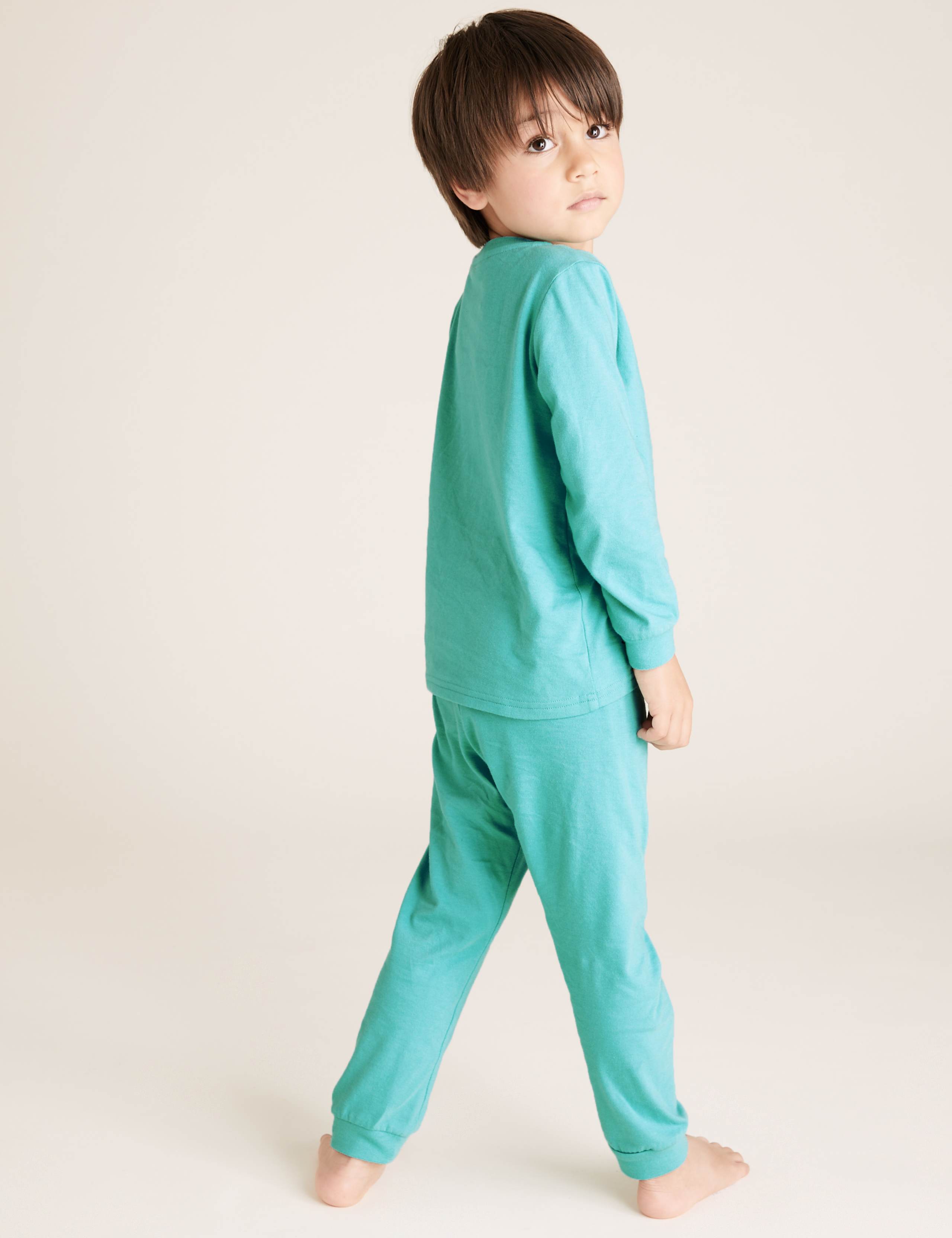 2pk Pure Cotton Dinosaur Pyjama Set (1-7 Yrs) 4 of 5