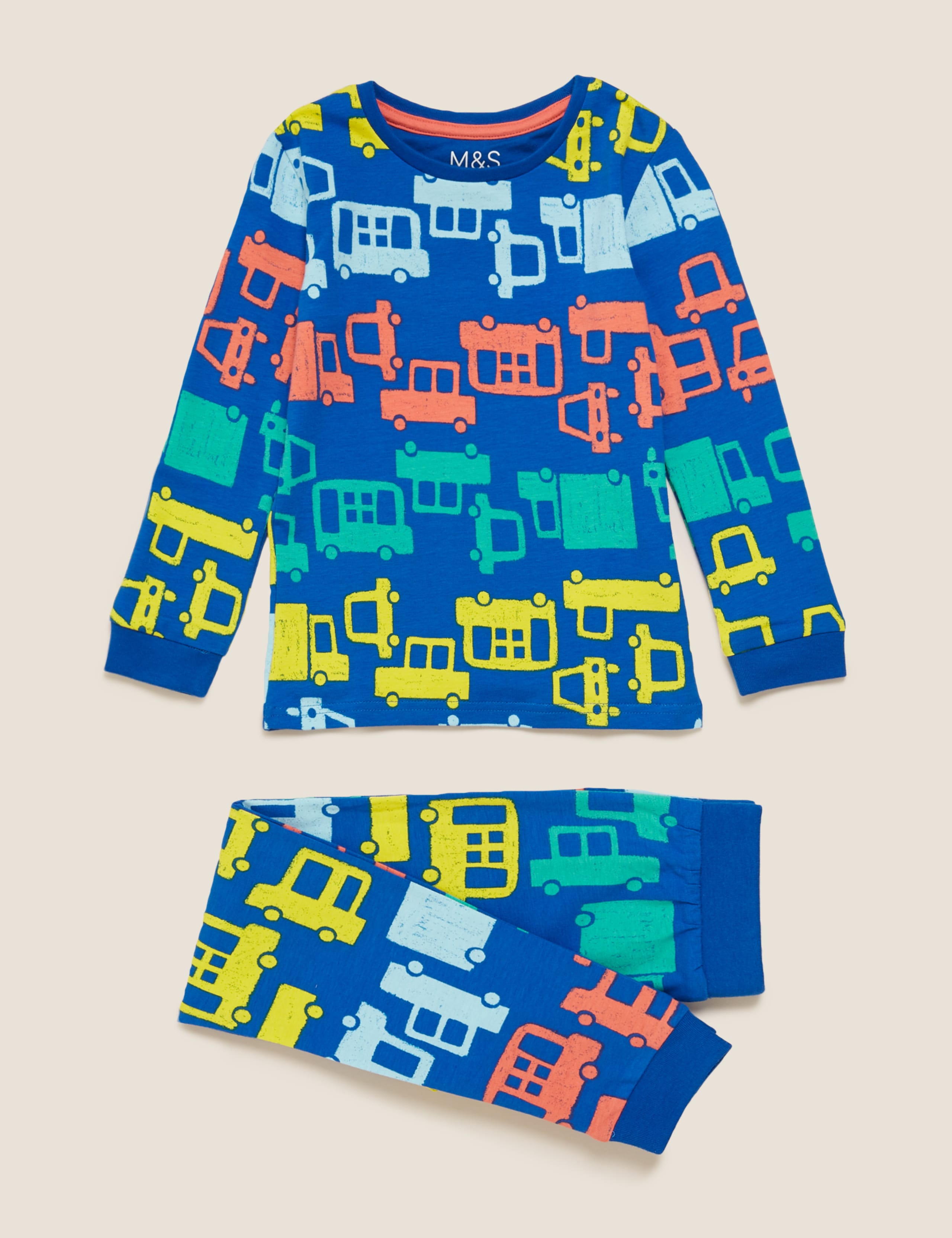 Cotton Transport Print Pyjama Set (1-7 Yrs) 2 of 4