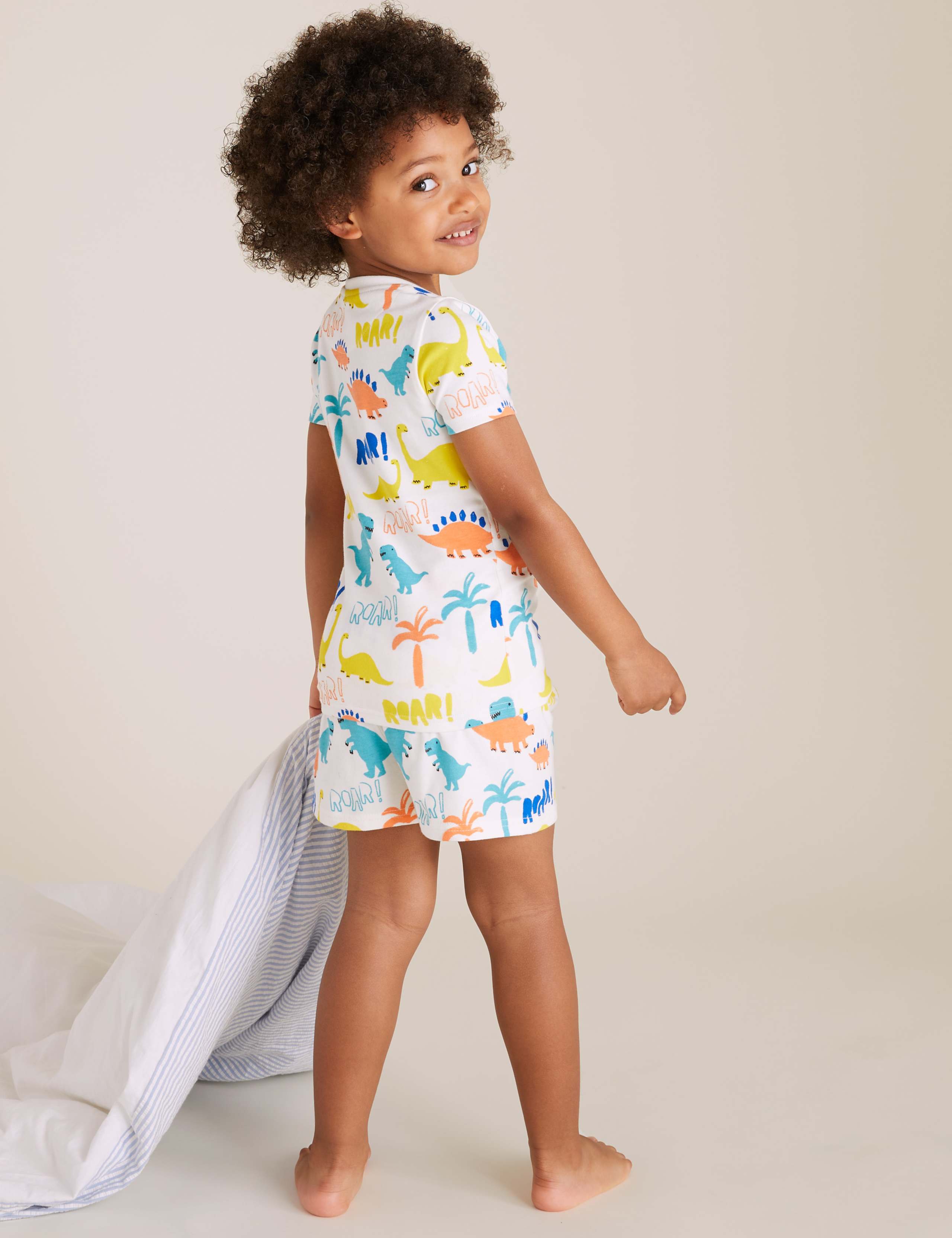 Cotton Dinosaur Short Pyjama Set (1-7 Yrs) 3 of 4
