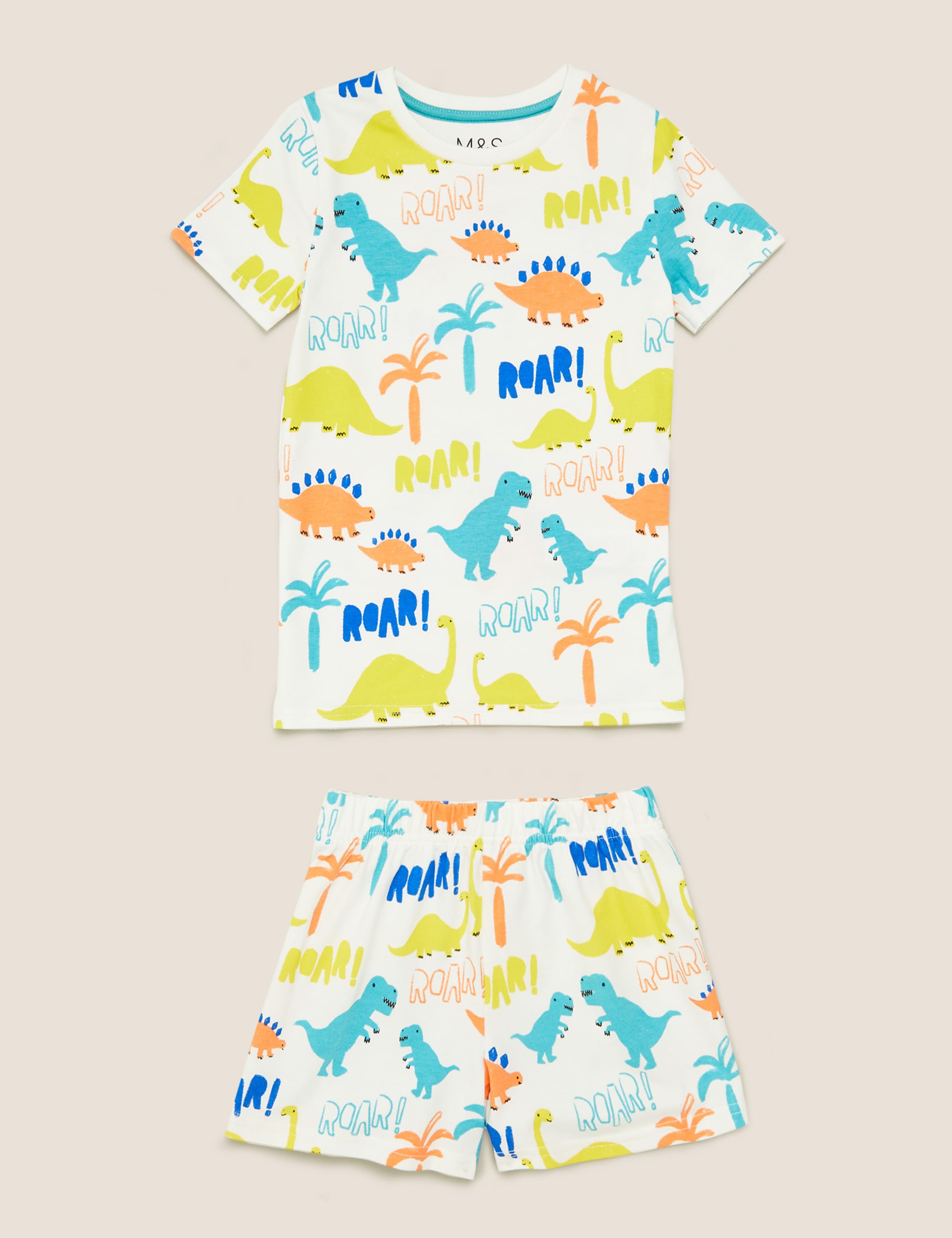 Cotton Dinosaur Short Pyjama Set (1-7 Yrs) 2 of 4