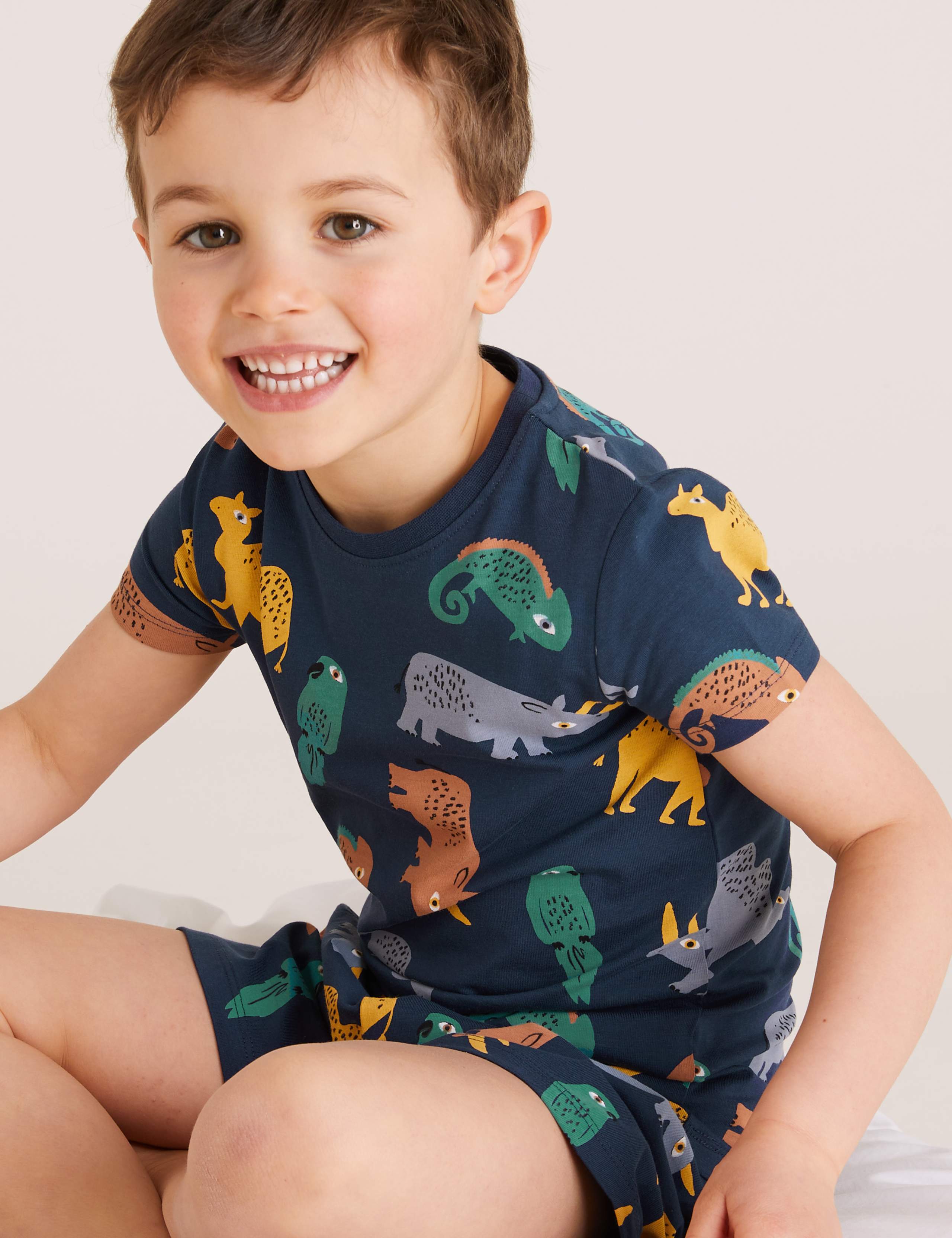 Cotton Animal Short Pyjama Set (1-7 Yrs) 1 of 4