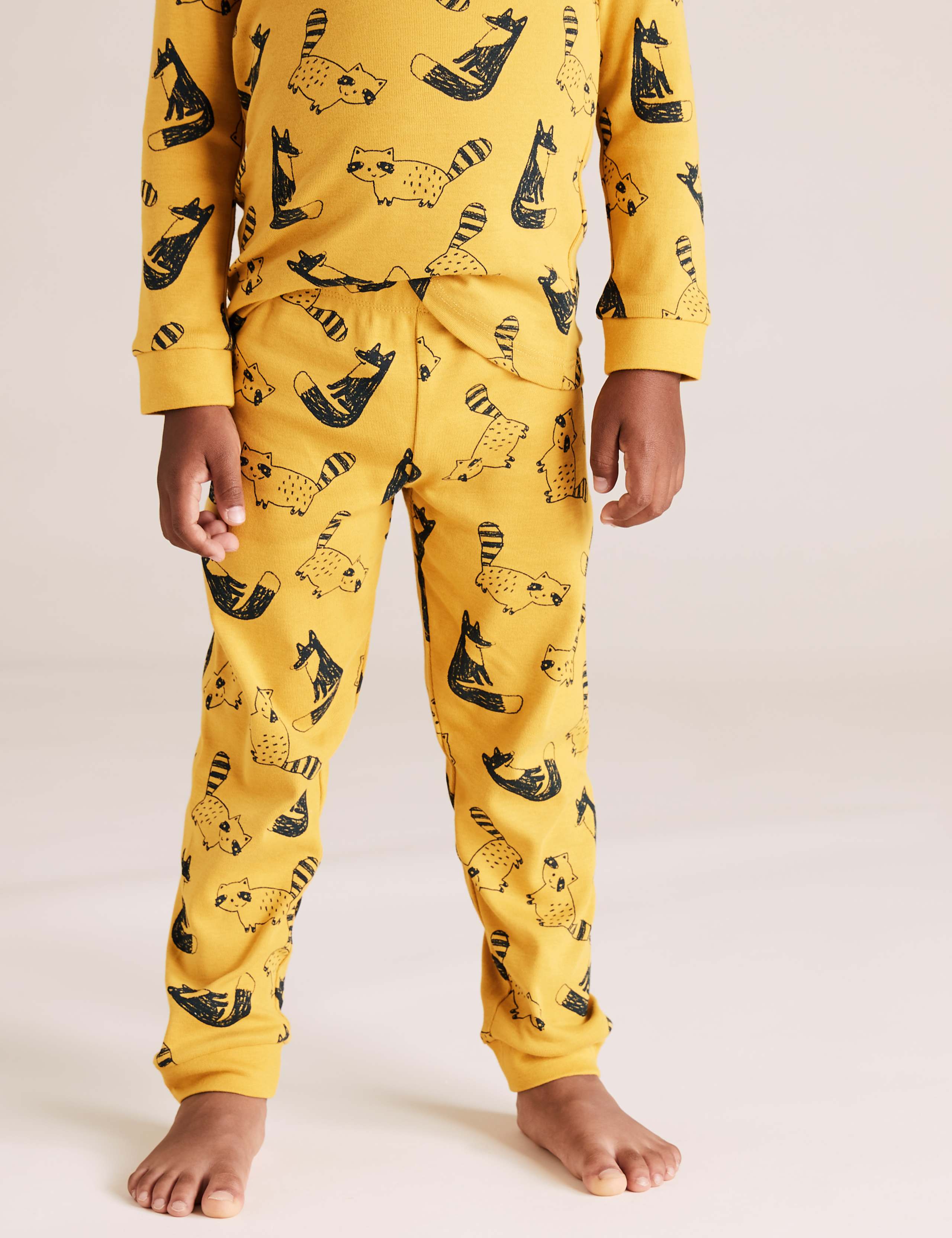 3 Pack Cotton Fox & Racoon Pyjama Sets (1-7 Yrs) 6 of 6