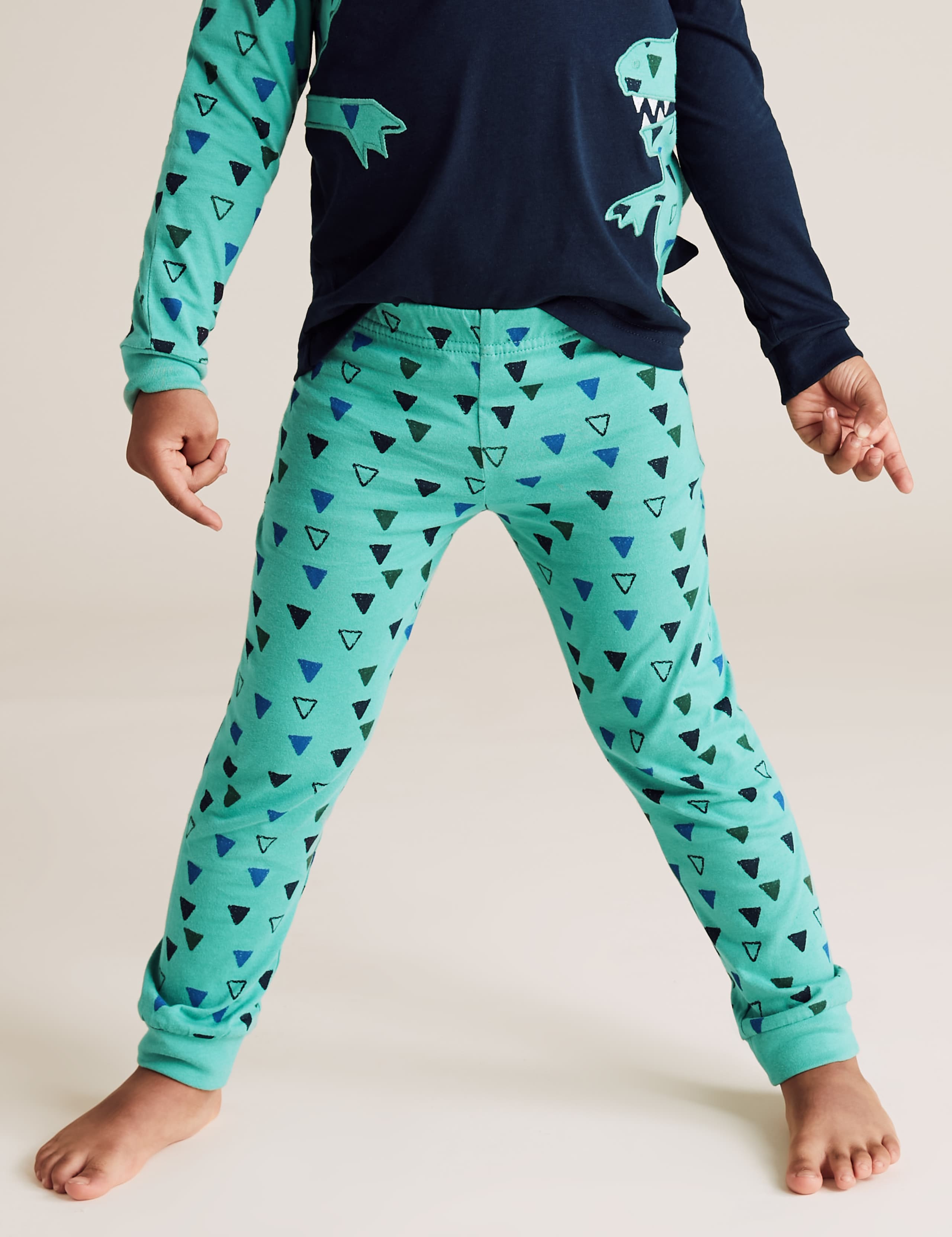 Pure Cotton Dinosaur Pyjama Set (1-7 Yrs) 4 of 4