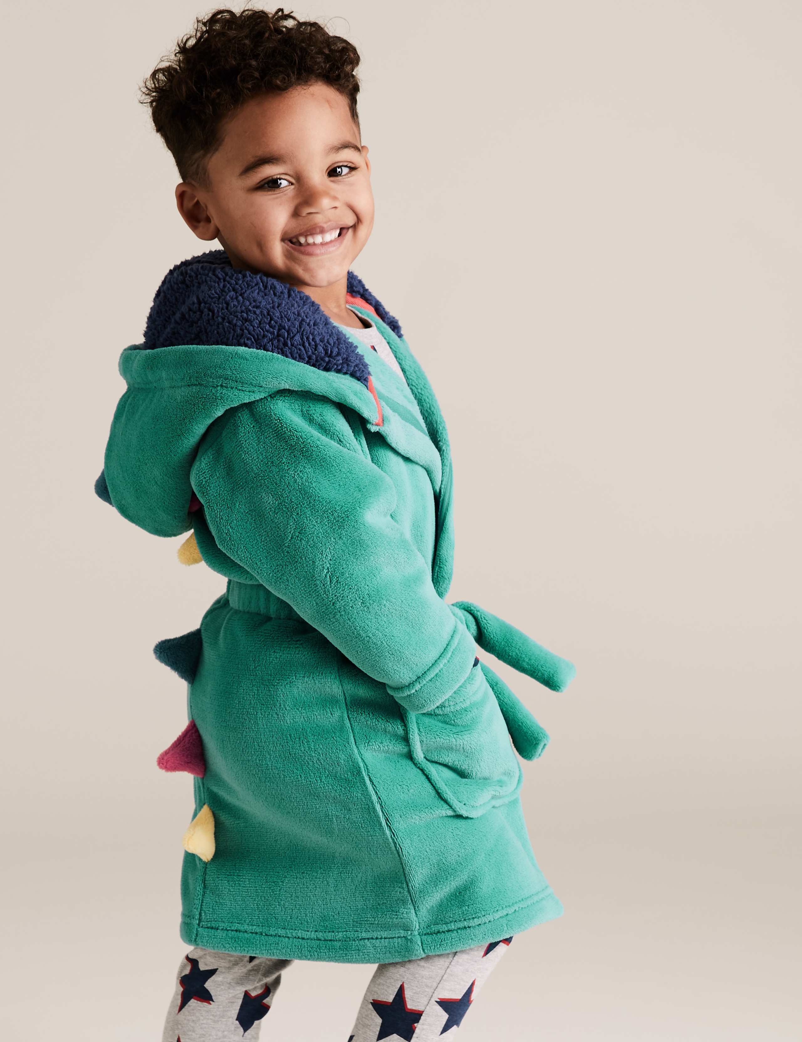 Fleece Dinosaur Dressing Gown (1-7 Yrs) 1 of 4