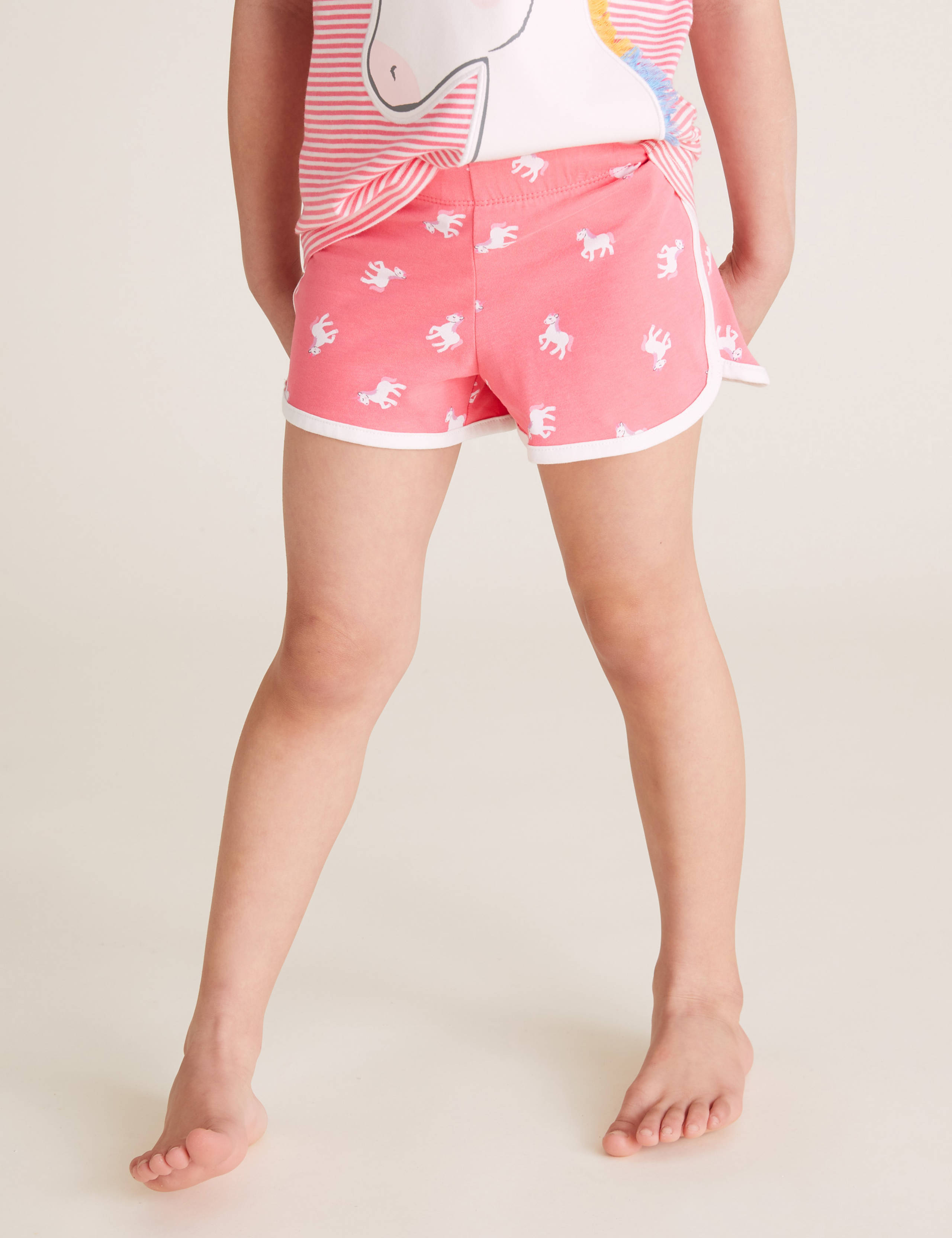 Pure Cotton Unicorn Short Pyjama Set (1-7 Yrs) 4 of 5
