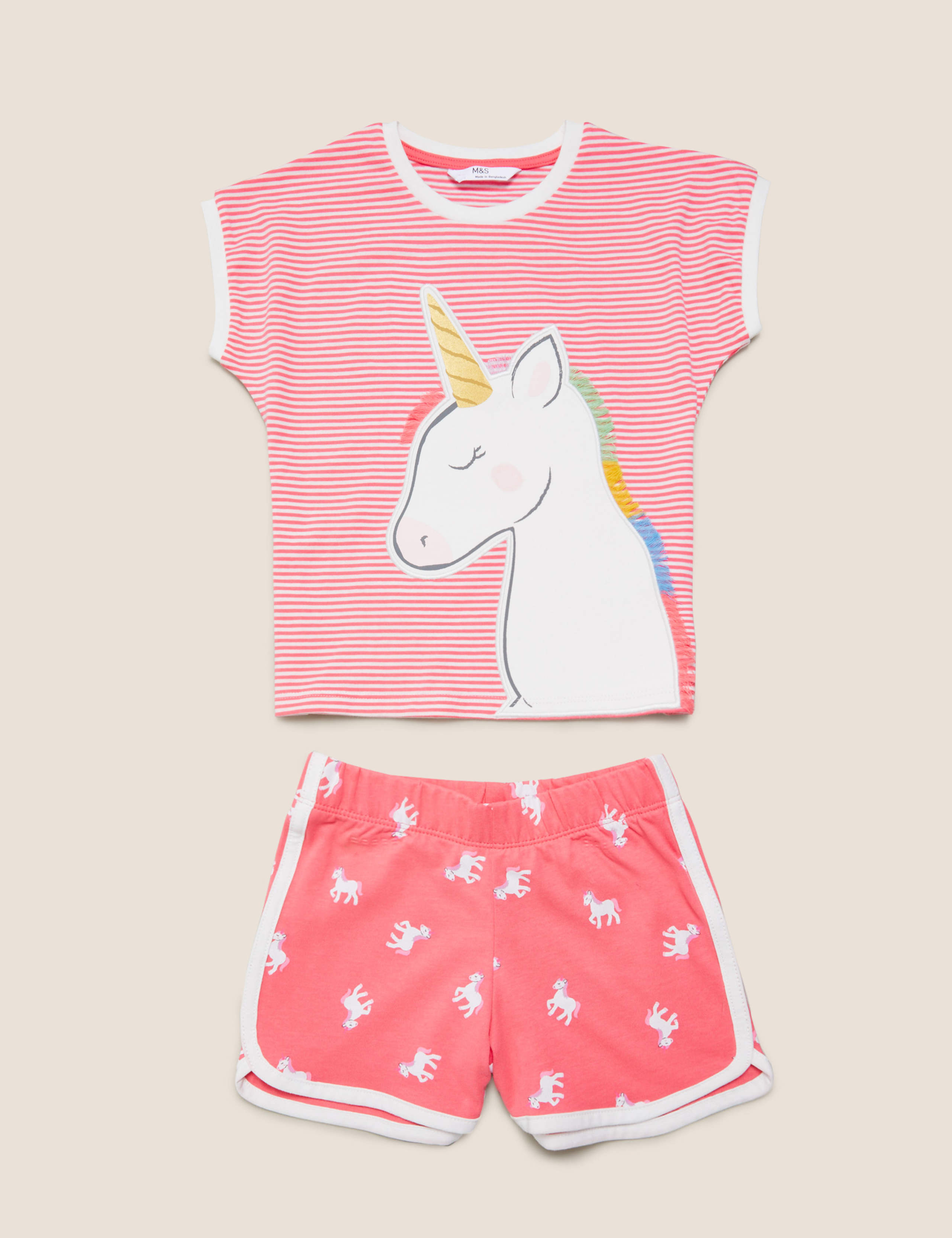 Pure Cotton Unicorn Short Pyjama Set (1-7 Yrs) 2 of 5