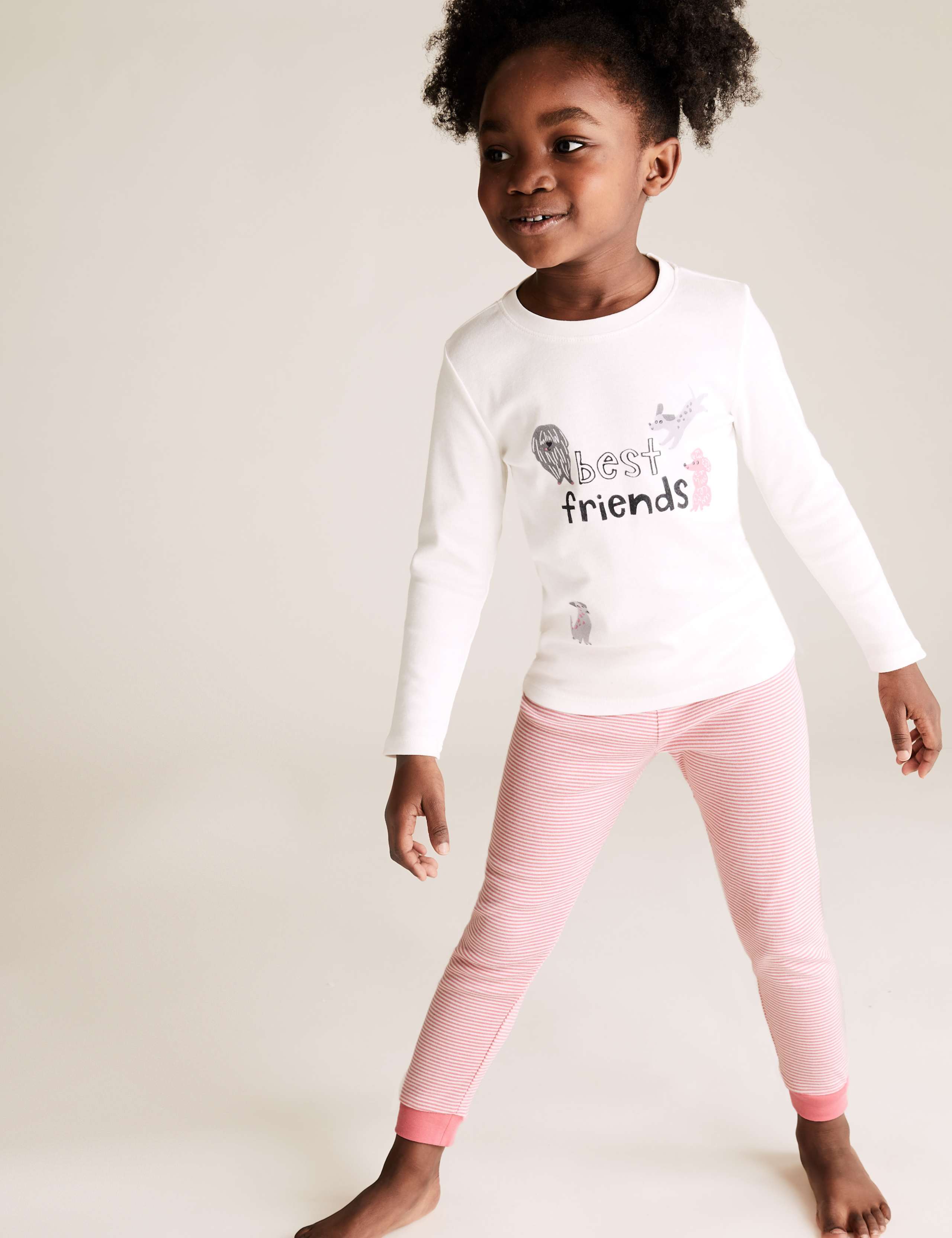 3pk Pure Cotton Dog Print Pyjama Sets (1-7 Yrs) 1 of 5