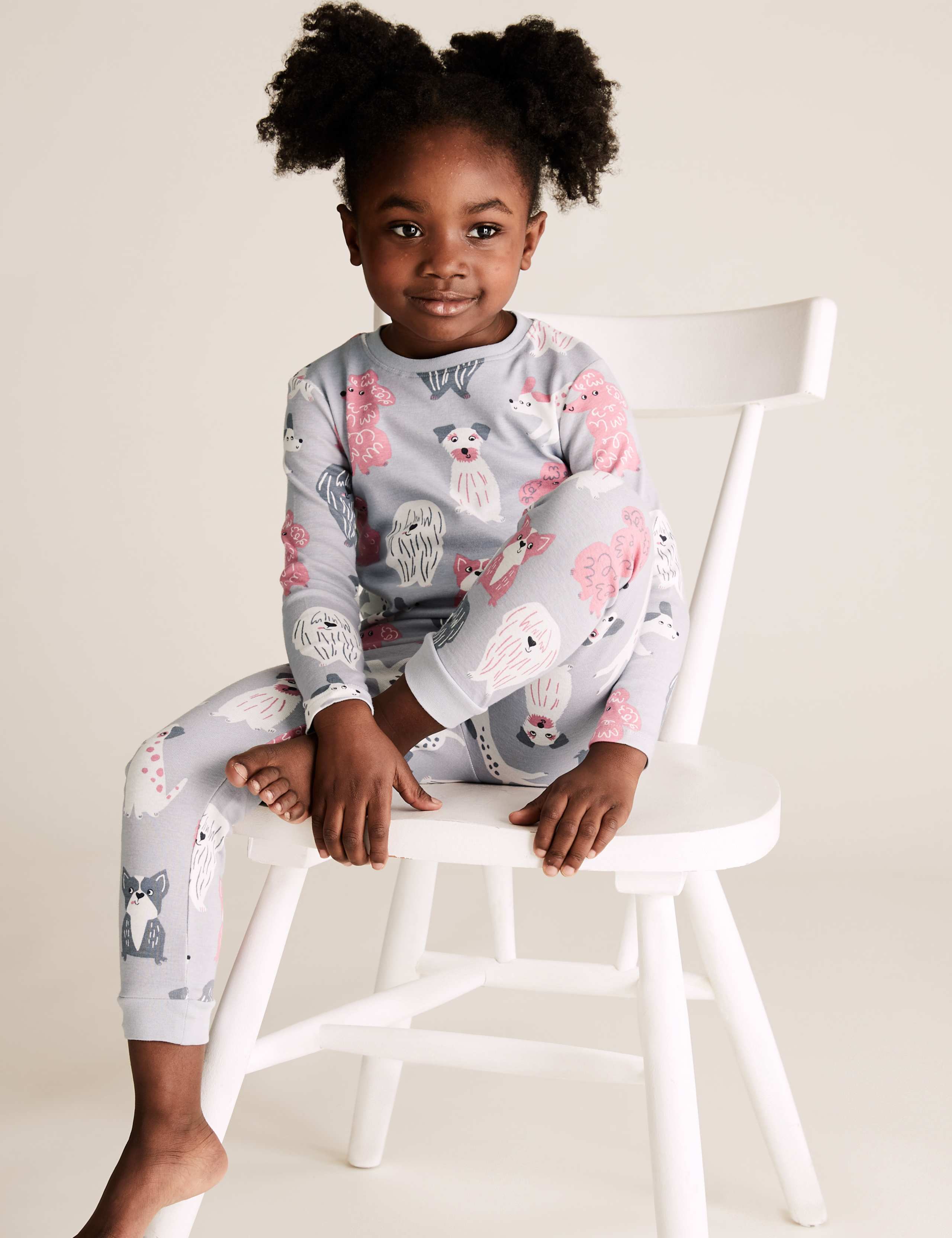 3pk Pure Cotton Dog Print Pyjama Sets (1-7 Yrs) 3 of 5