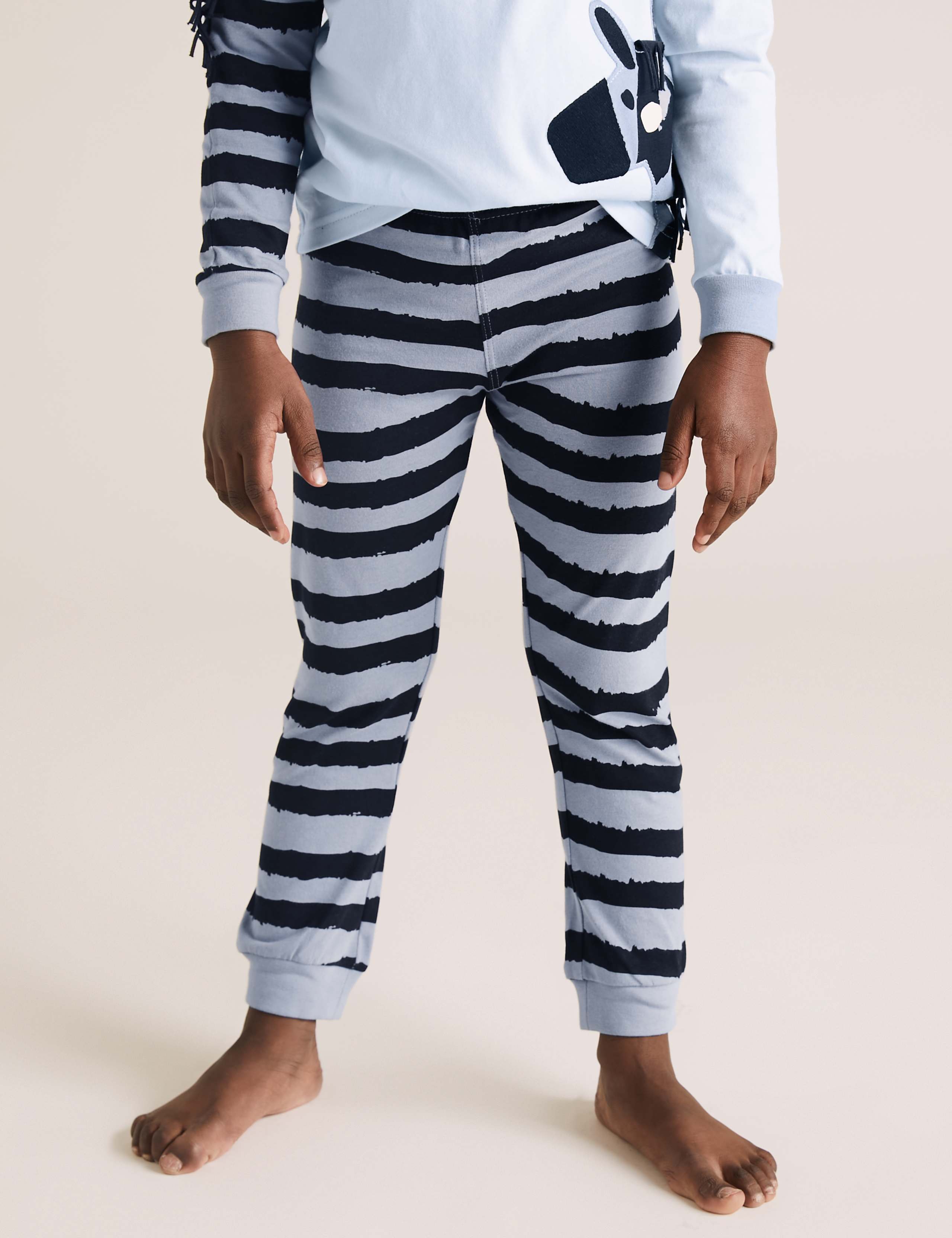 Pure Cotton Zebra Pyjama Set (1-7 Yrs) 4 of 4