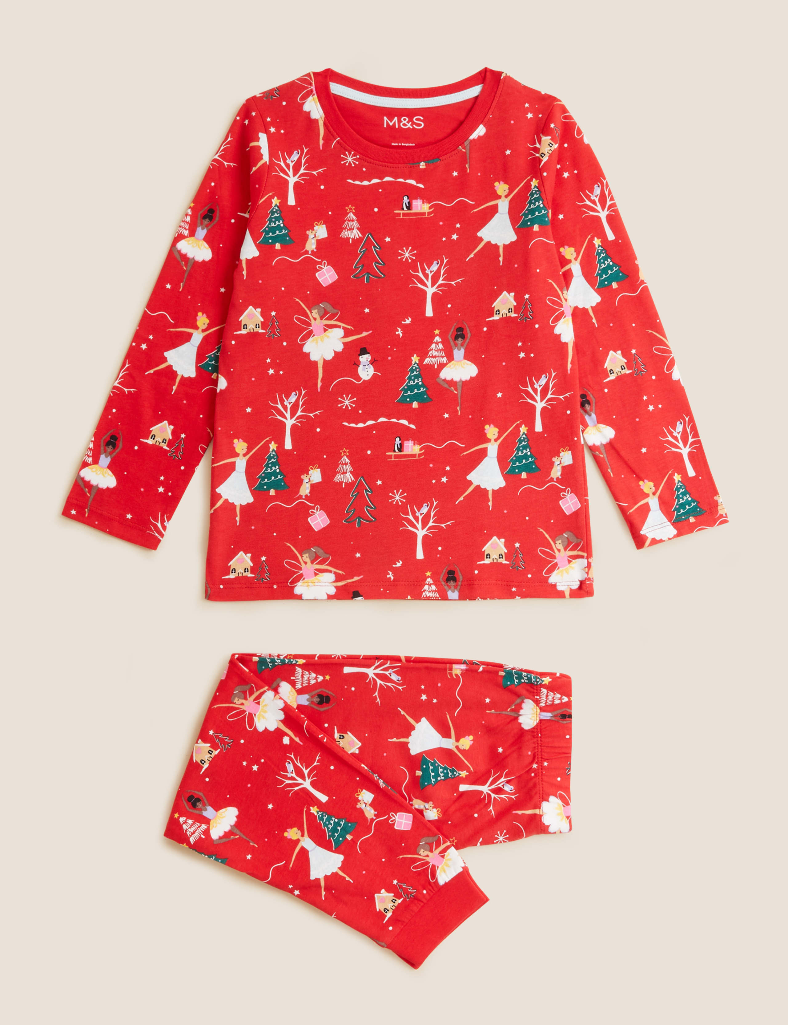 Pure Cotton Christmas Fairy Pyjamas (12 Mths - 7 Yrs) 2 of 5