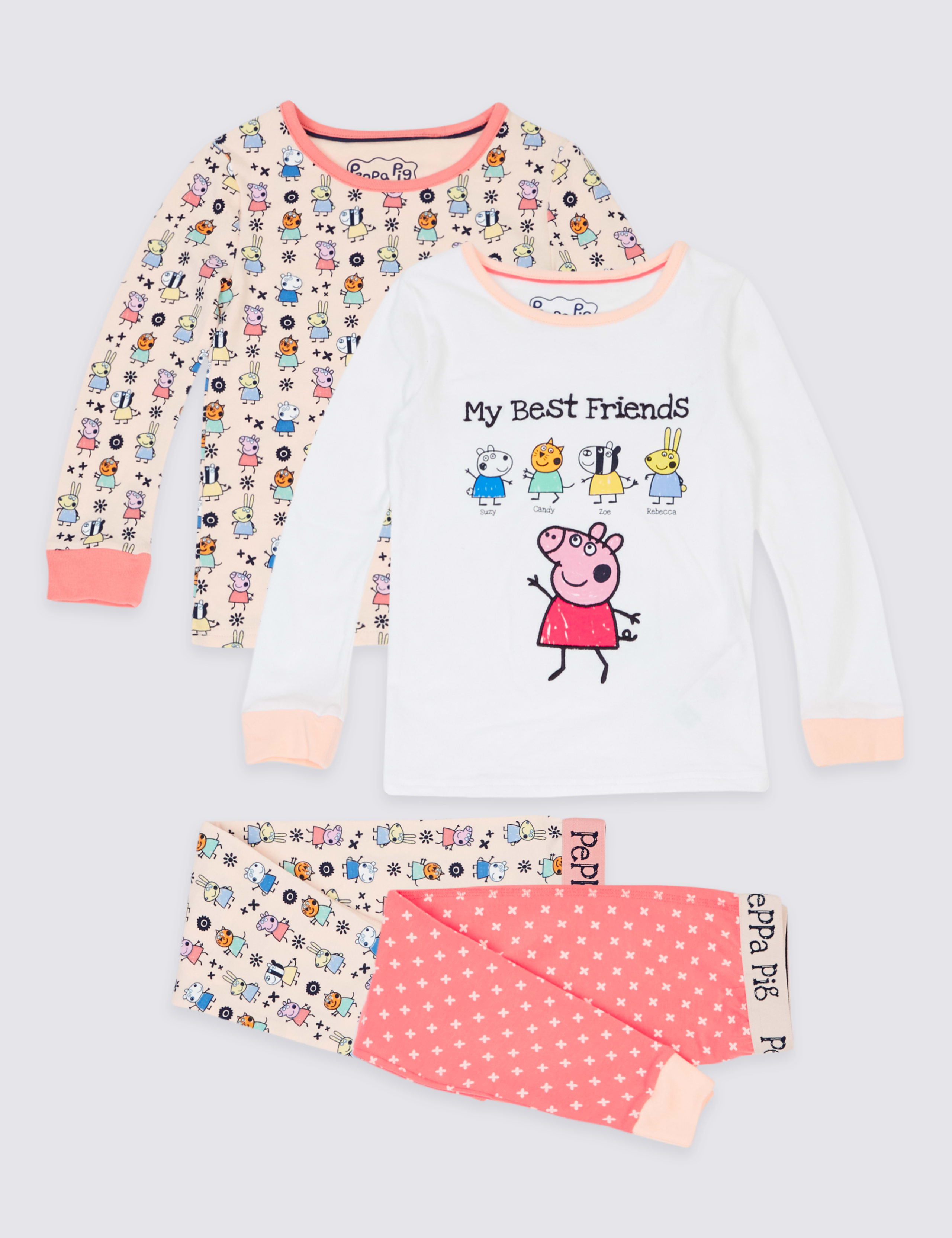 2 Pack Cotton Rich Peppa Pig™ Pyjamas (1-7 Years) 2 of 4