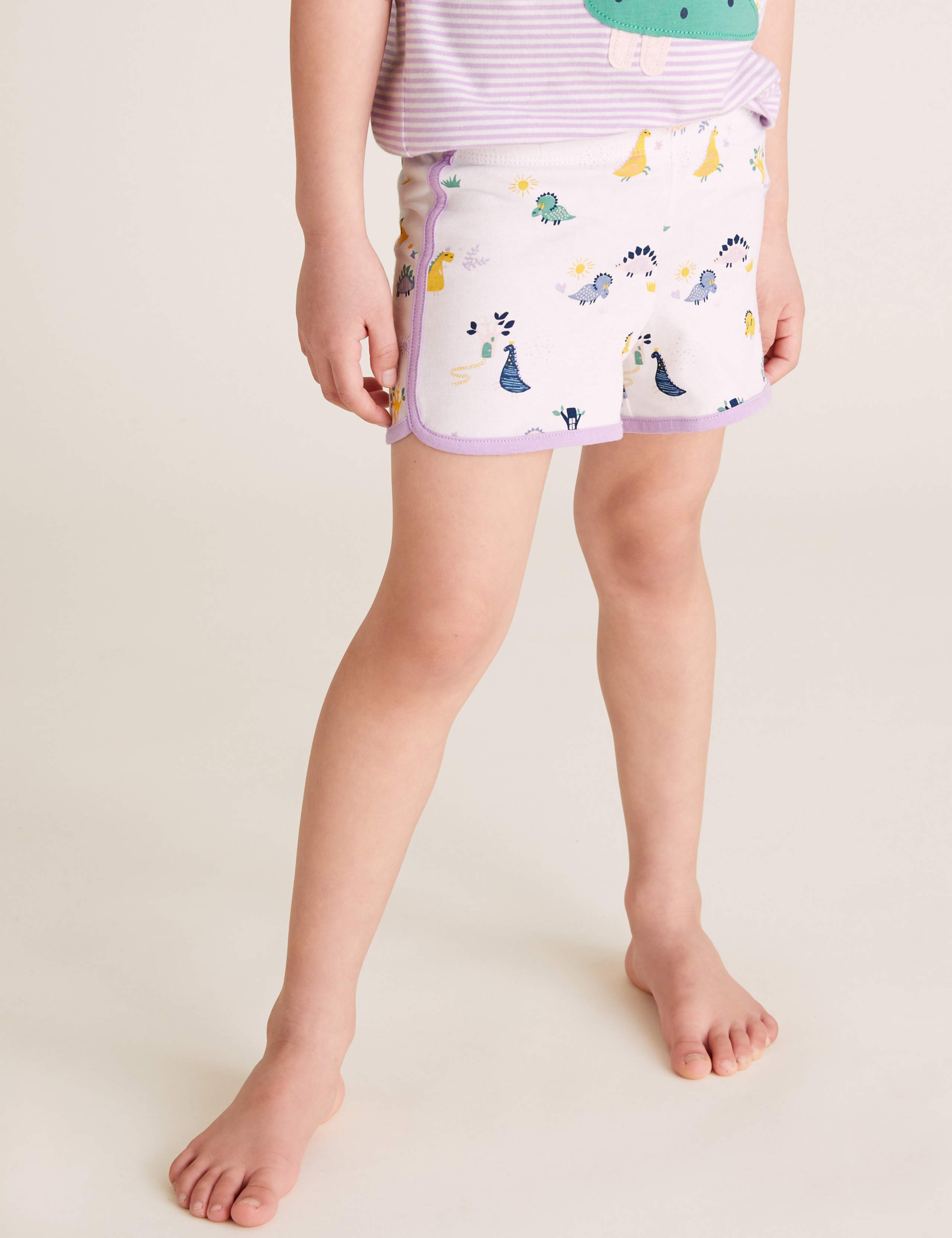 Pure Cotton Dinosaur Short Pyjama Set (1-7 Yrs) 4 of 4