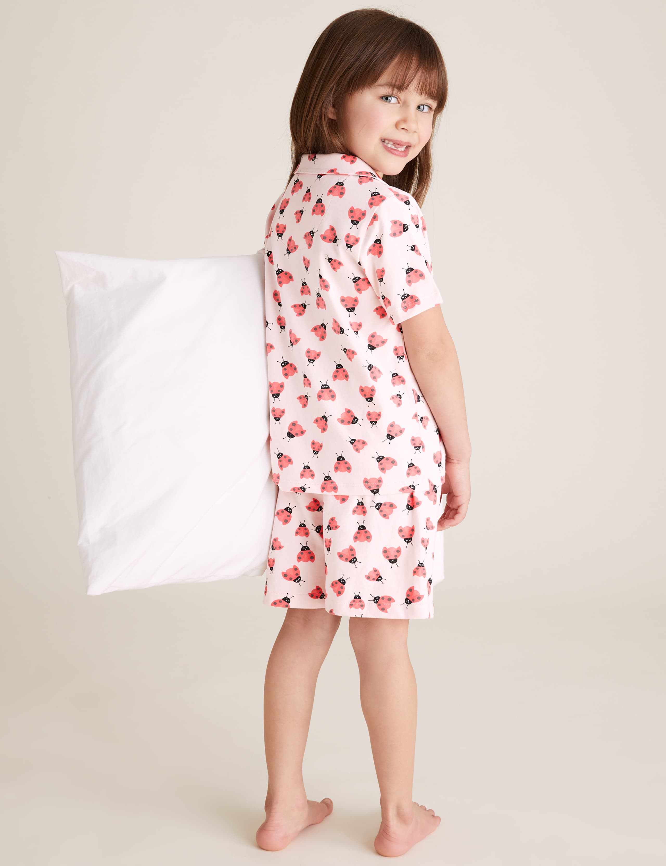 Cotton Ladybird Print Short Pyjama Set (1-7 Yrs) 3 of 4