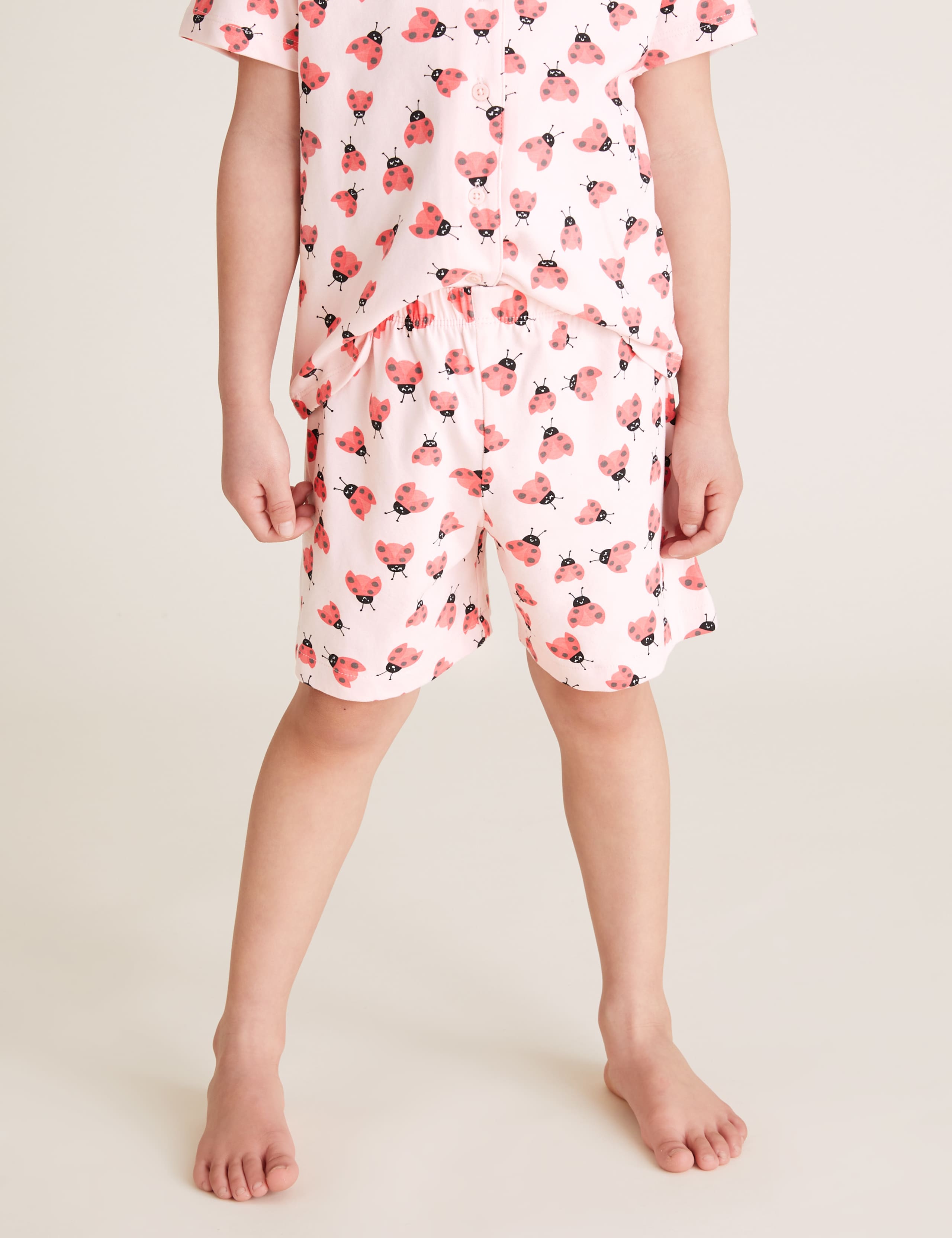 Cotton Ladybird Print Short Pyjama Set (1-7 Yrs) 4 of 4