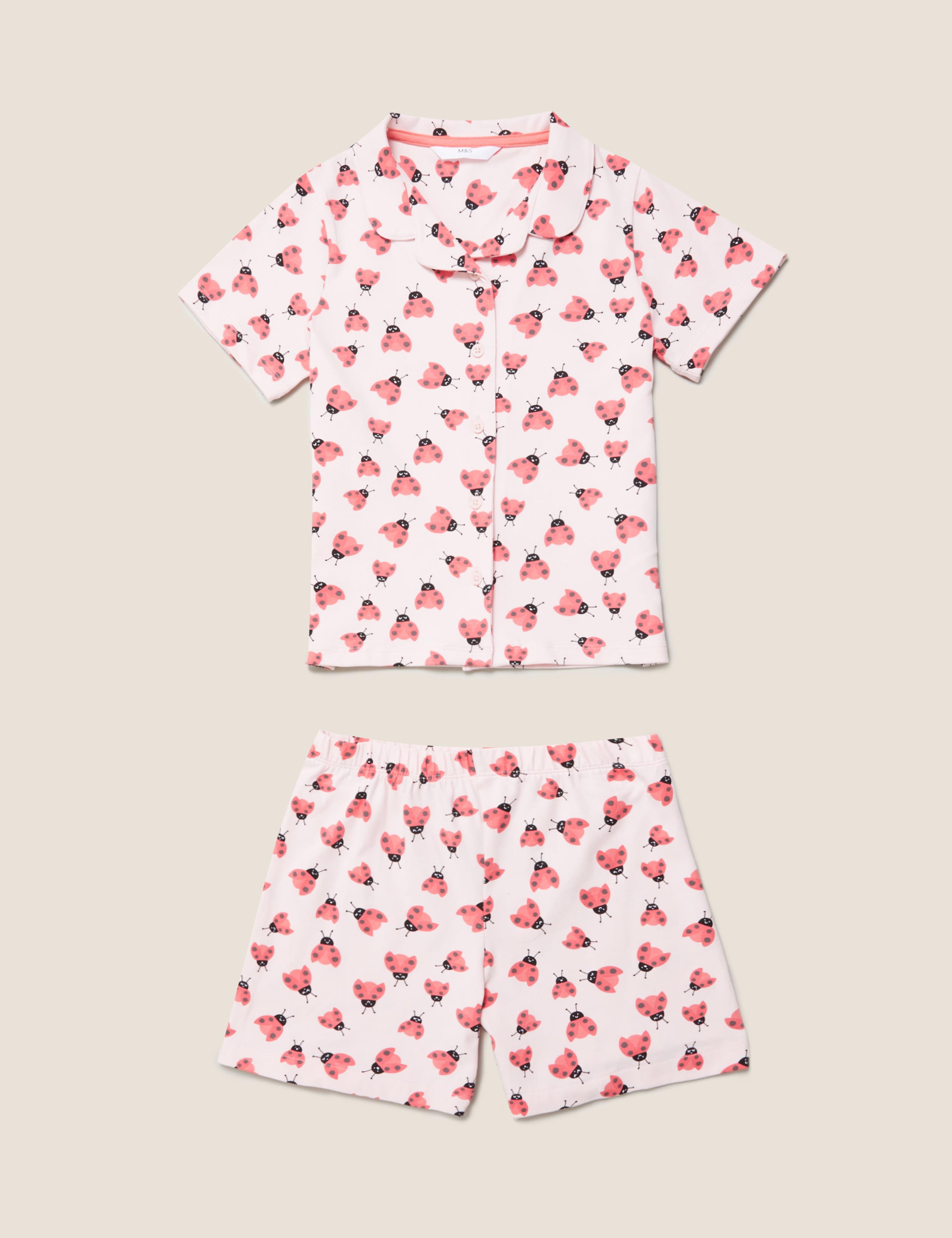 Cotton Ladybird Print Short Pyjama Set (1-7 Yrs) 2 of 4