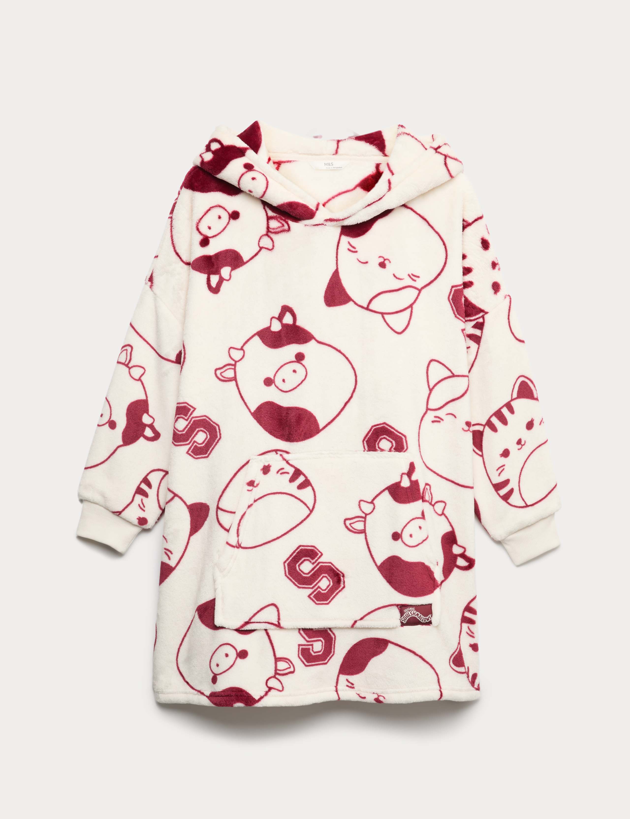 Squishmallows™ Fleece Oversized Hoodie (5-16 Yrs) 1 of 1