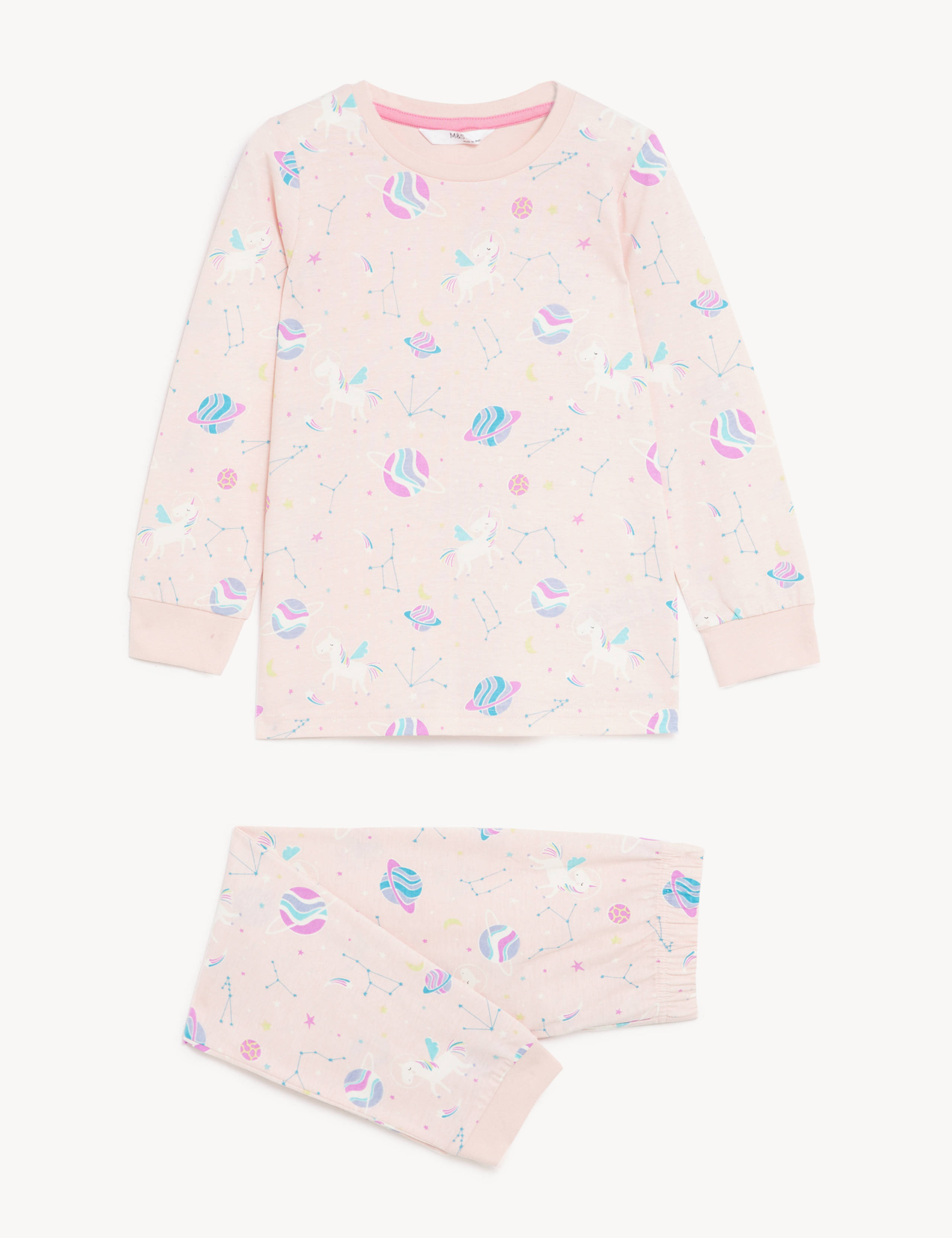Pure Cotton Glow in the Dark Unicorn Pyjamas (1-8 Yrs) 2 of 6