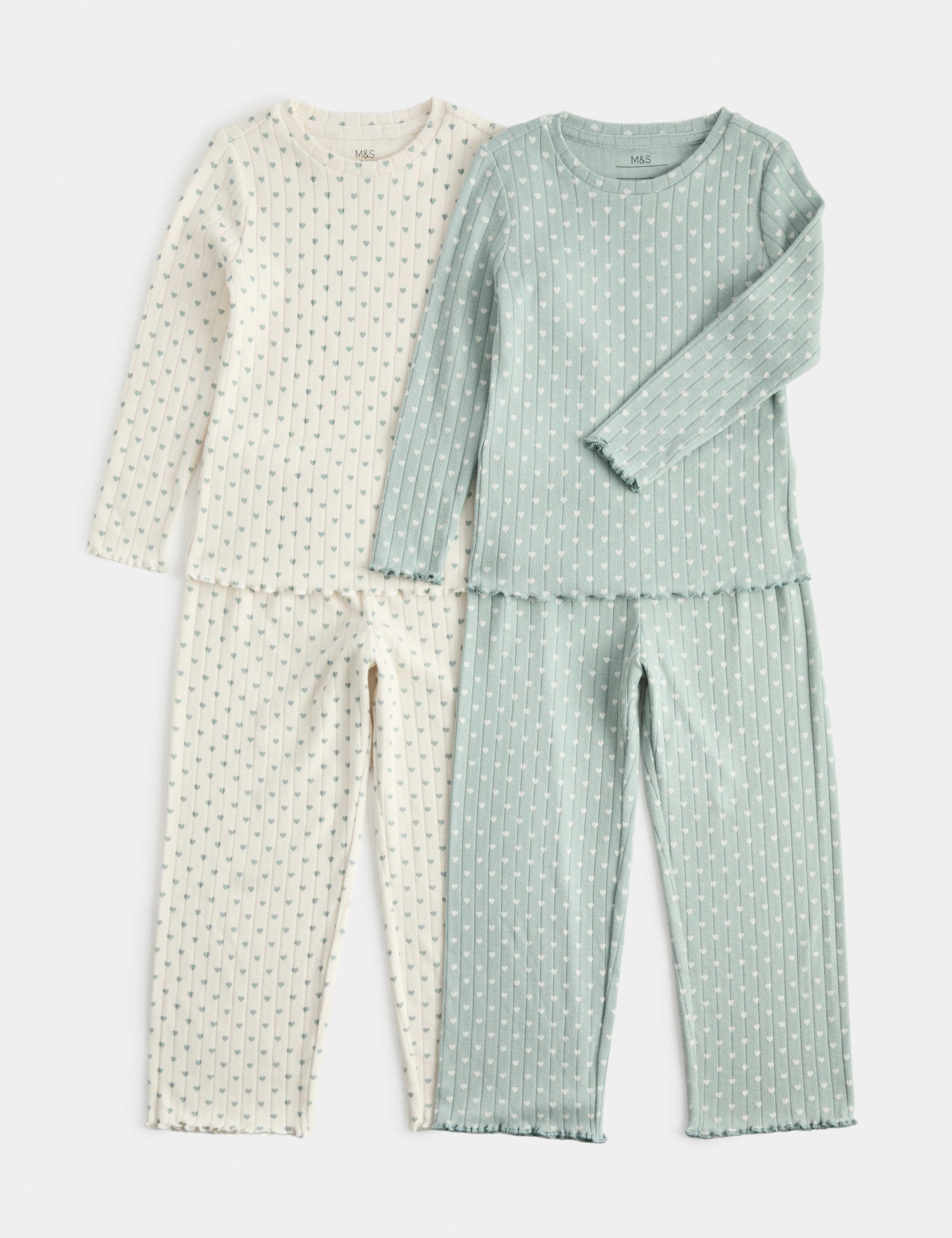 Heart Print Long Sleeve Pyjama Set 1 of 3