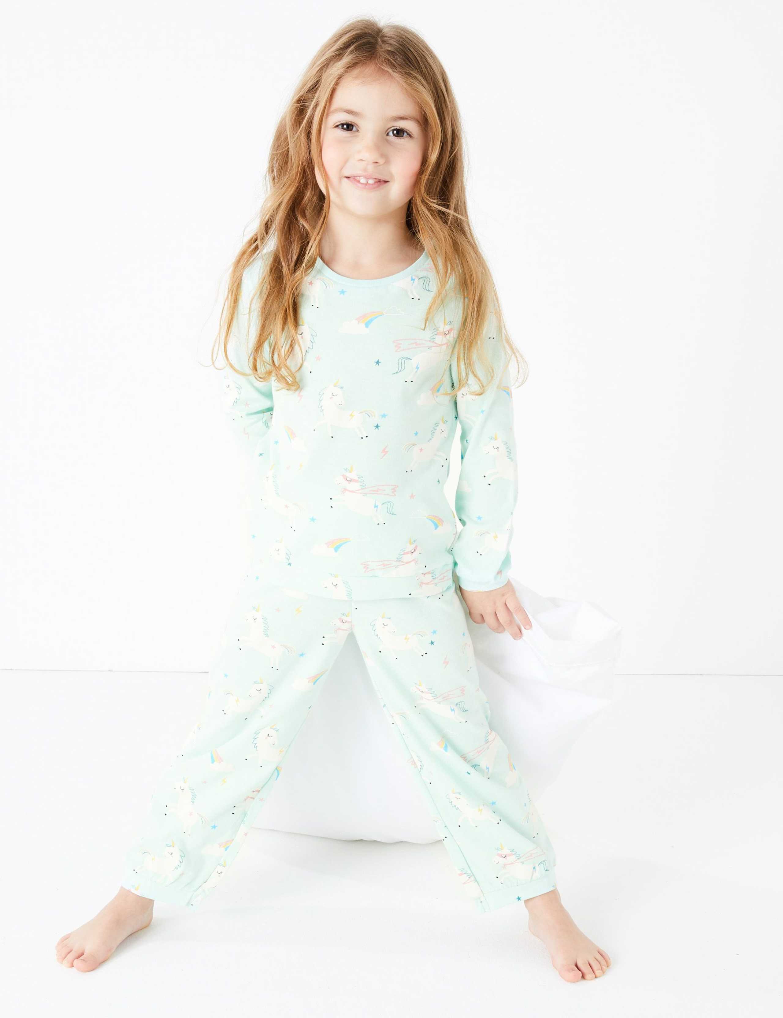 2 Pack Cotton Unicorn Pyjama Sets (1-7 Years) 4 of 6