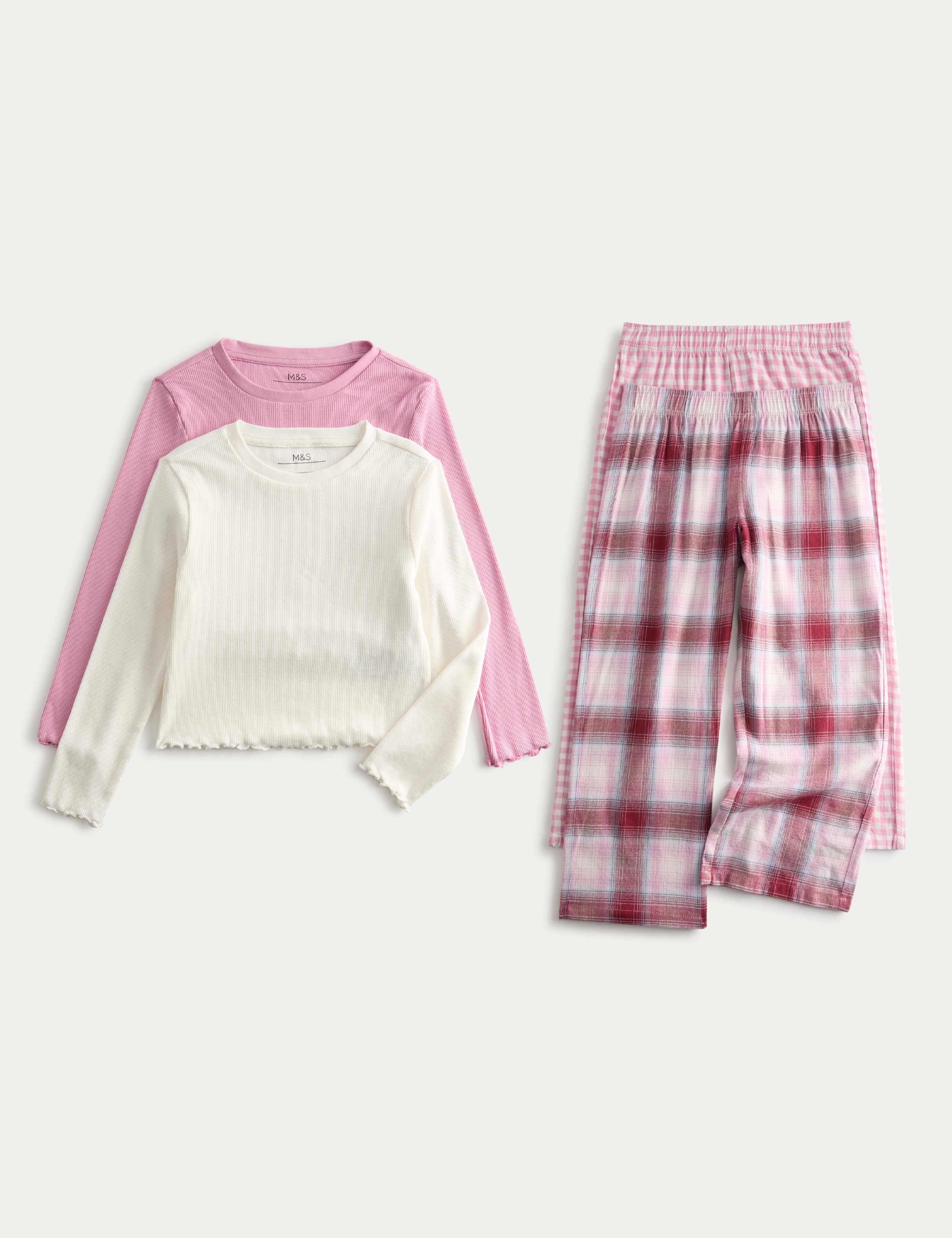 2 Pack Cotton Rich Checked Pyjama Sets (1-8 Yrs) 1 of 1