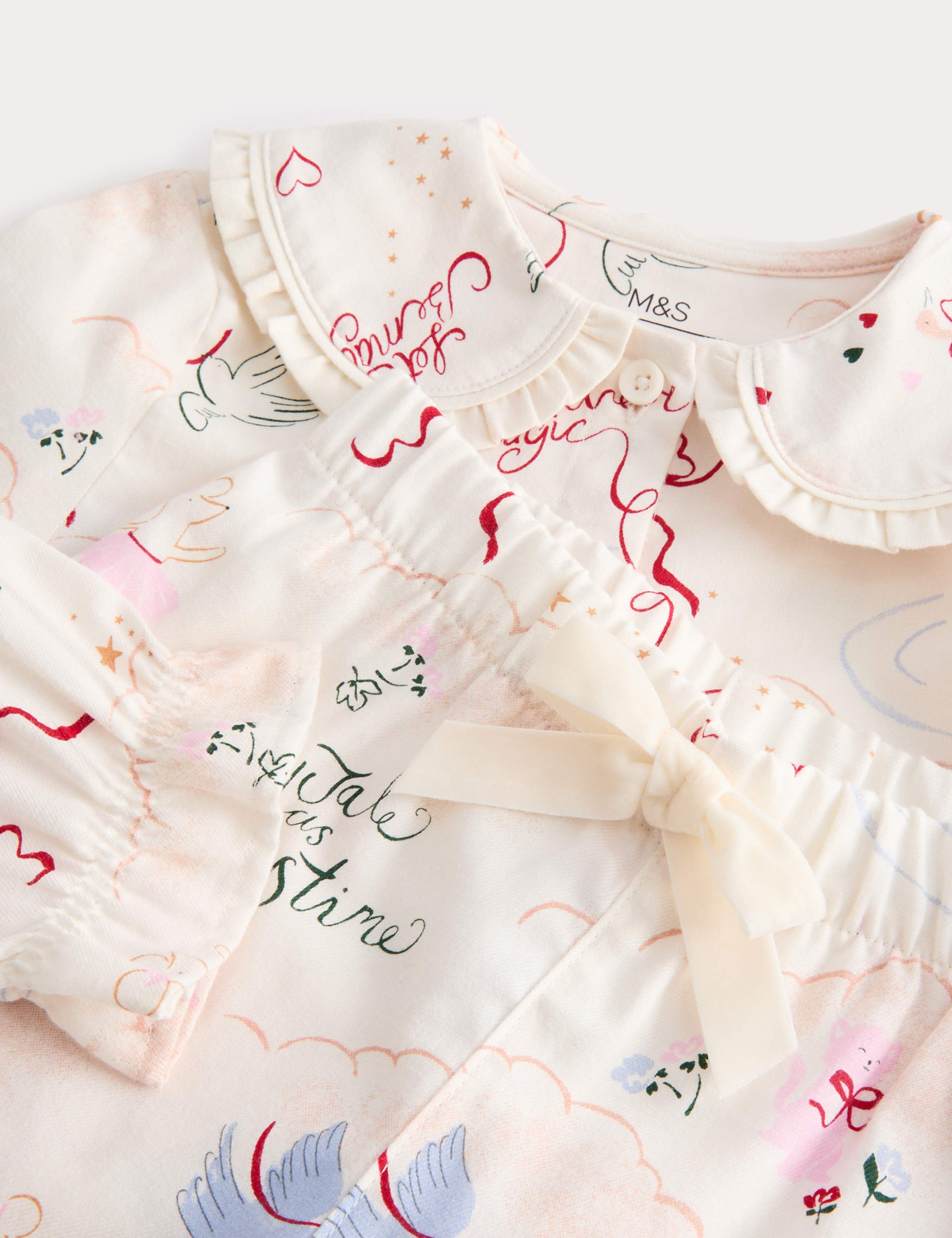 Pure Cotton Fairytale Print Pyjamas (0-8 Yrs) 2 of 2