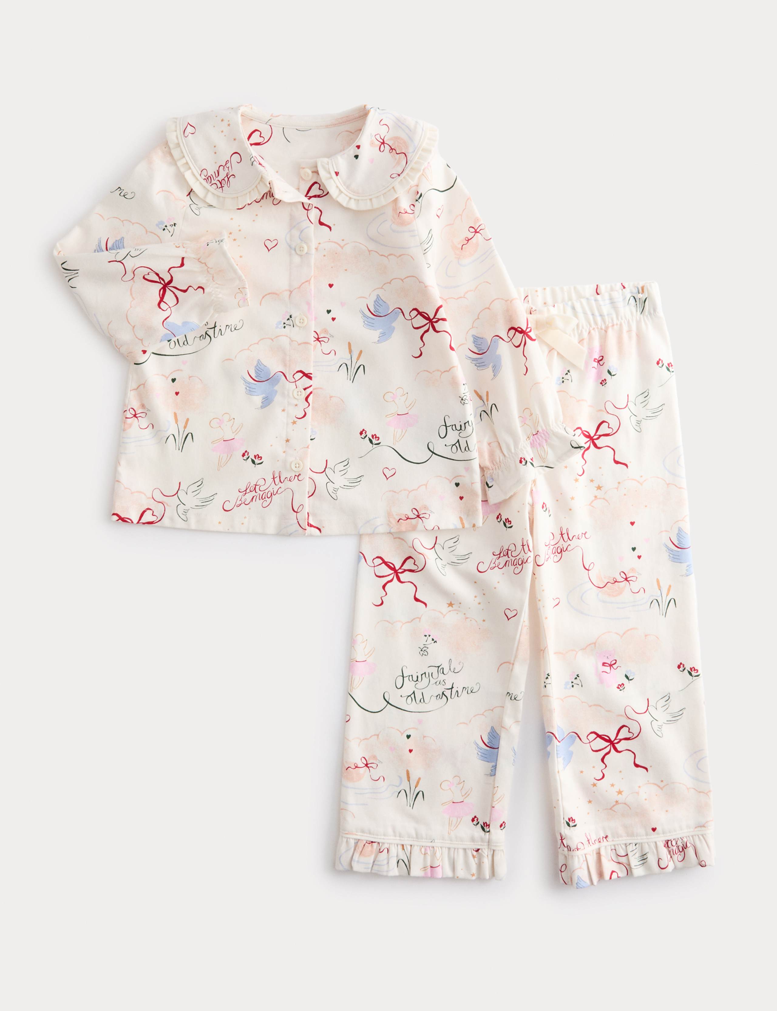 Pure Cotton Fairytale Print Pyjamas (0-8 Yrs) 1 of 2