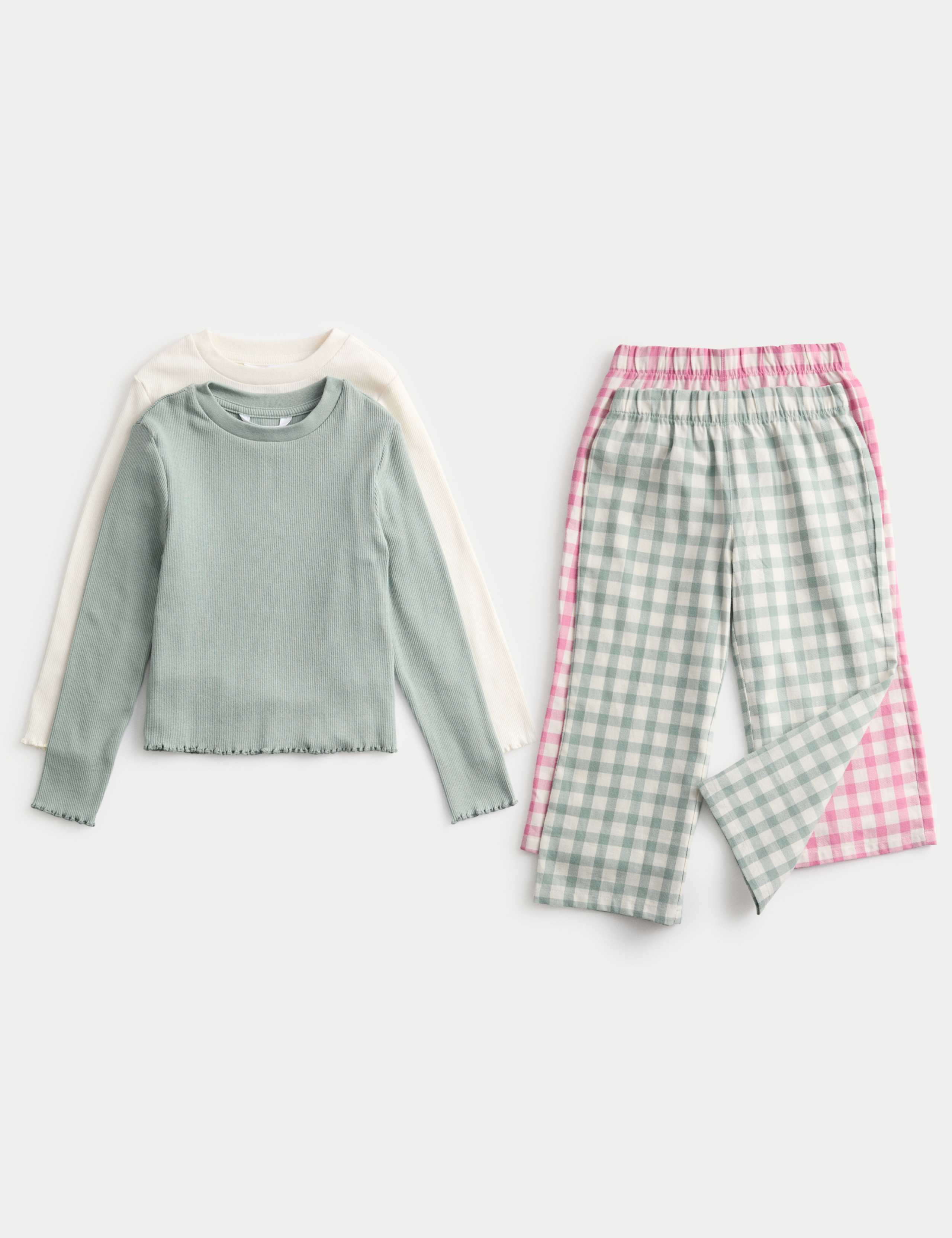 Kids' 2 Pack Gingham Pyjama Sets (1-8 Yrs) 1 of 1