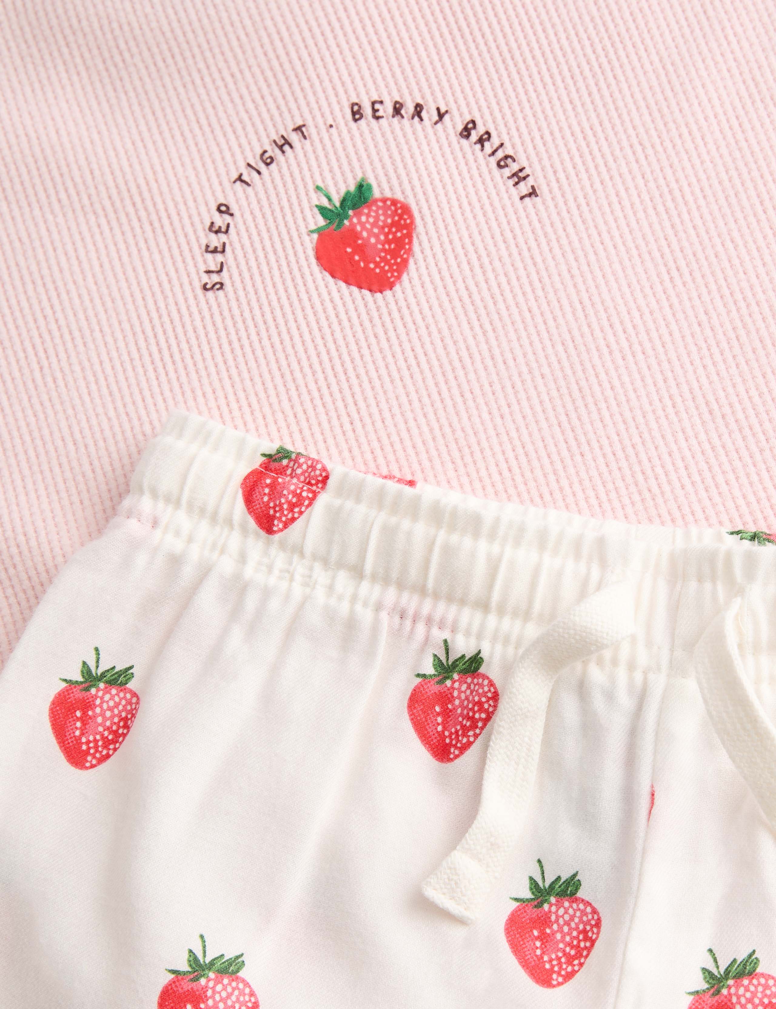 Cotton Rich Strawberry Graphic Pyjamas (1-8 Yrs) 2 of 2