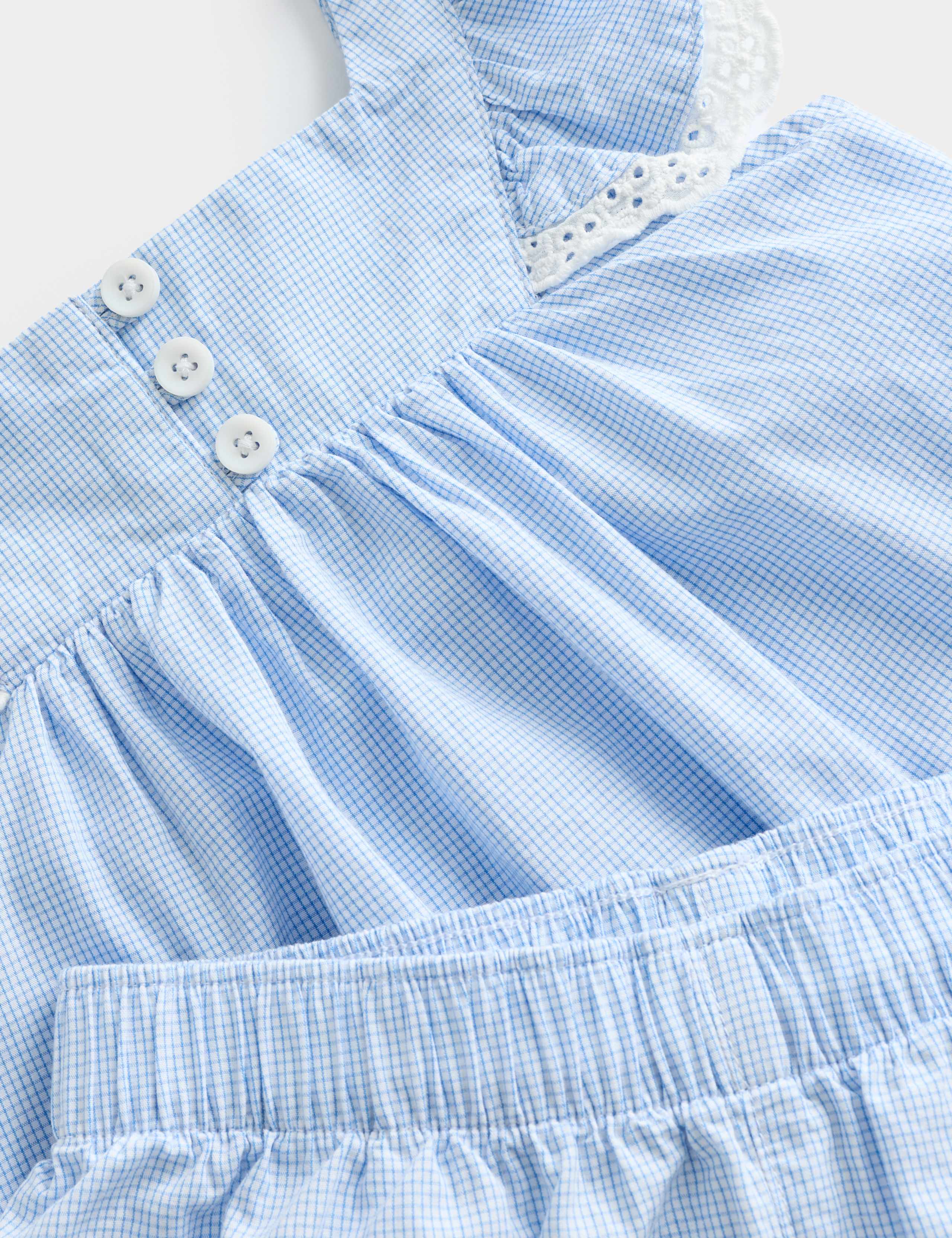 Pure Cotton Blue Stripe Shortie Pyjamas (1-8 Yrs) 2 of 2
