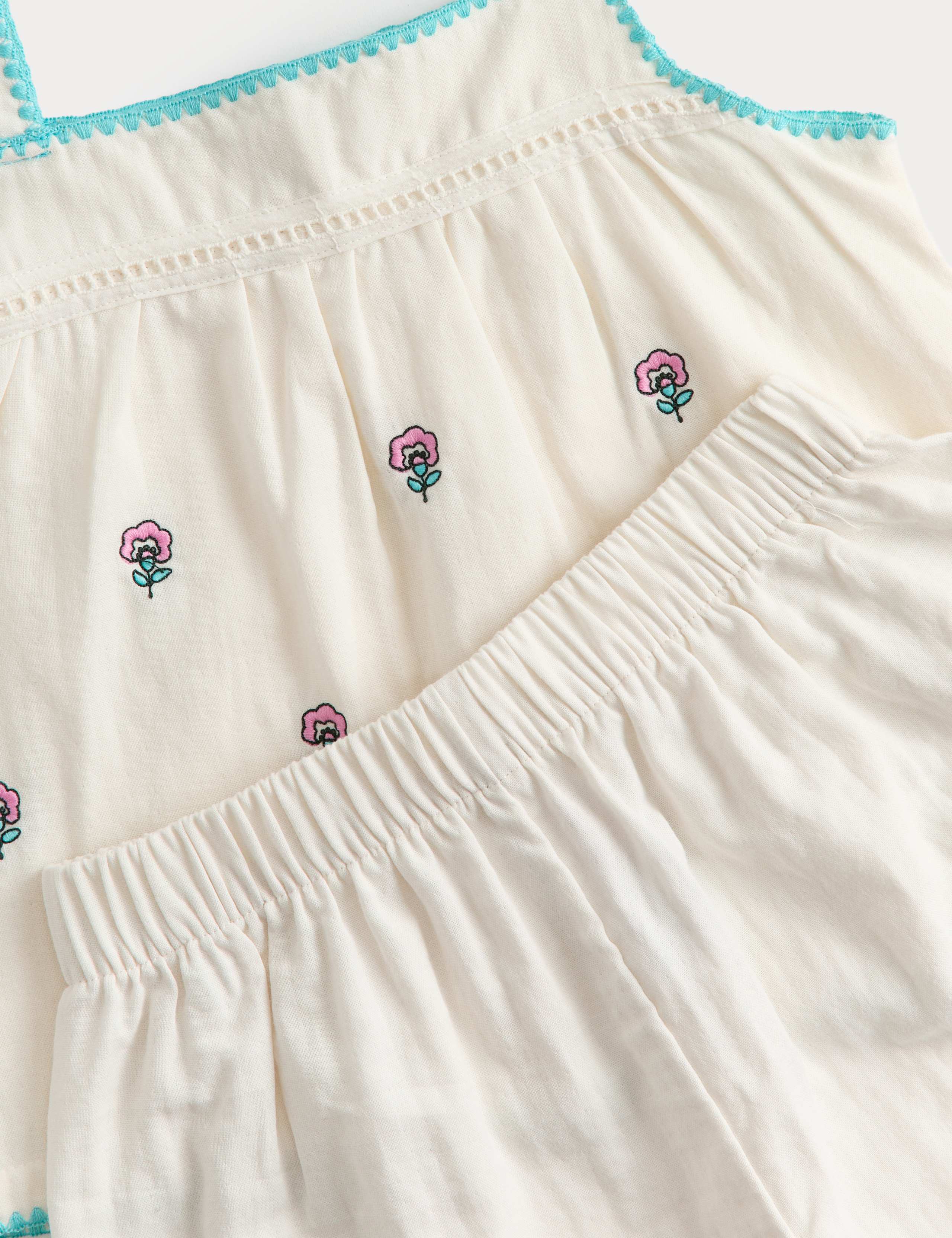 Pure Cotton Embroidered Short Pyjamas (1-8 Yrs) 2 of 2