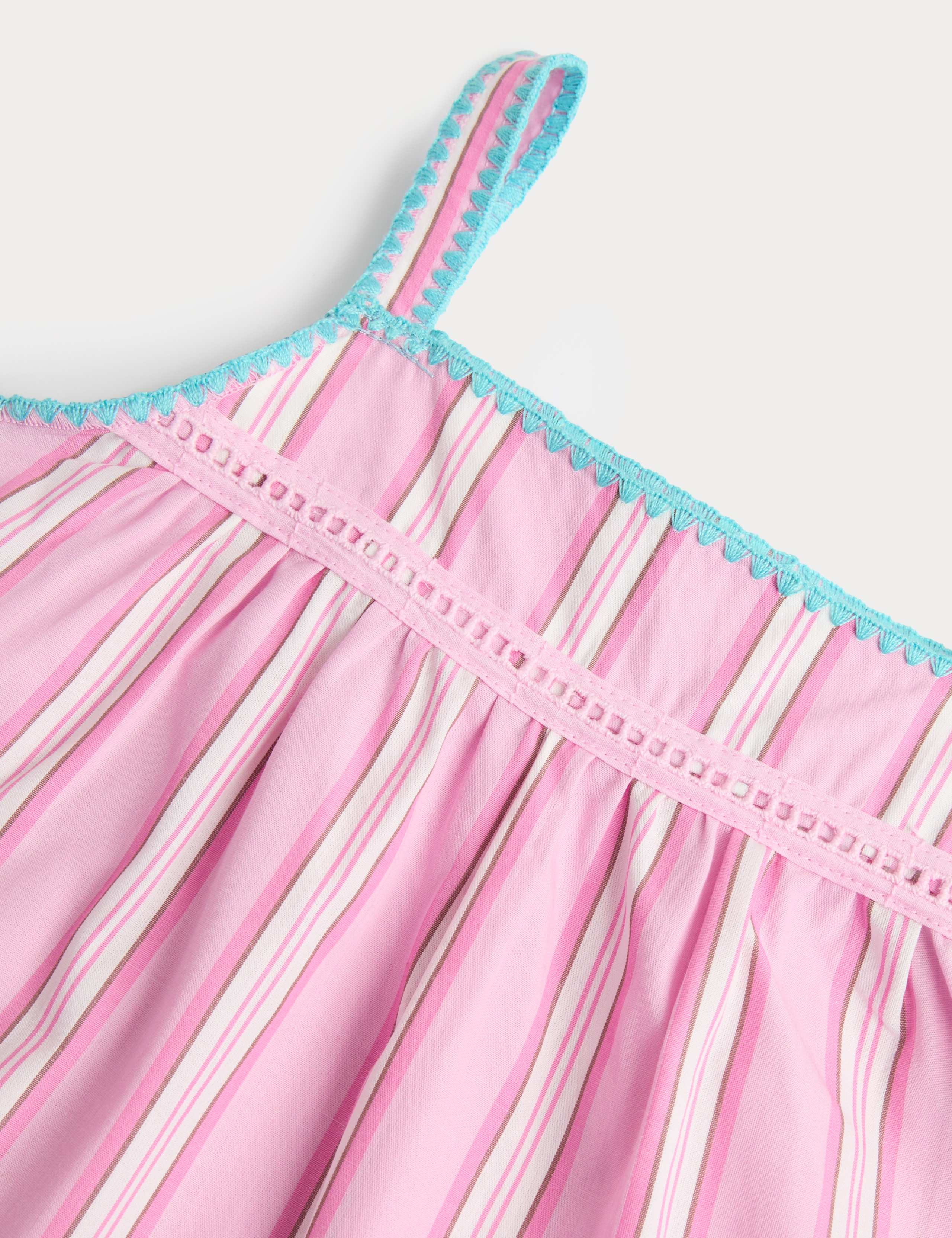 Pure Cotton Cami Striped Pyjamas (1-8 Yrs) 2 of 3