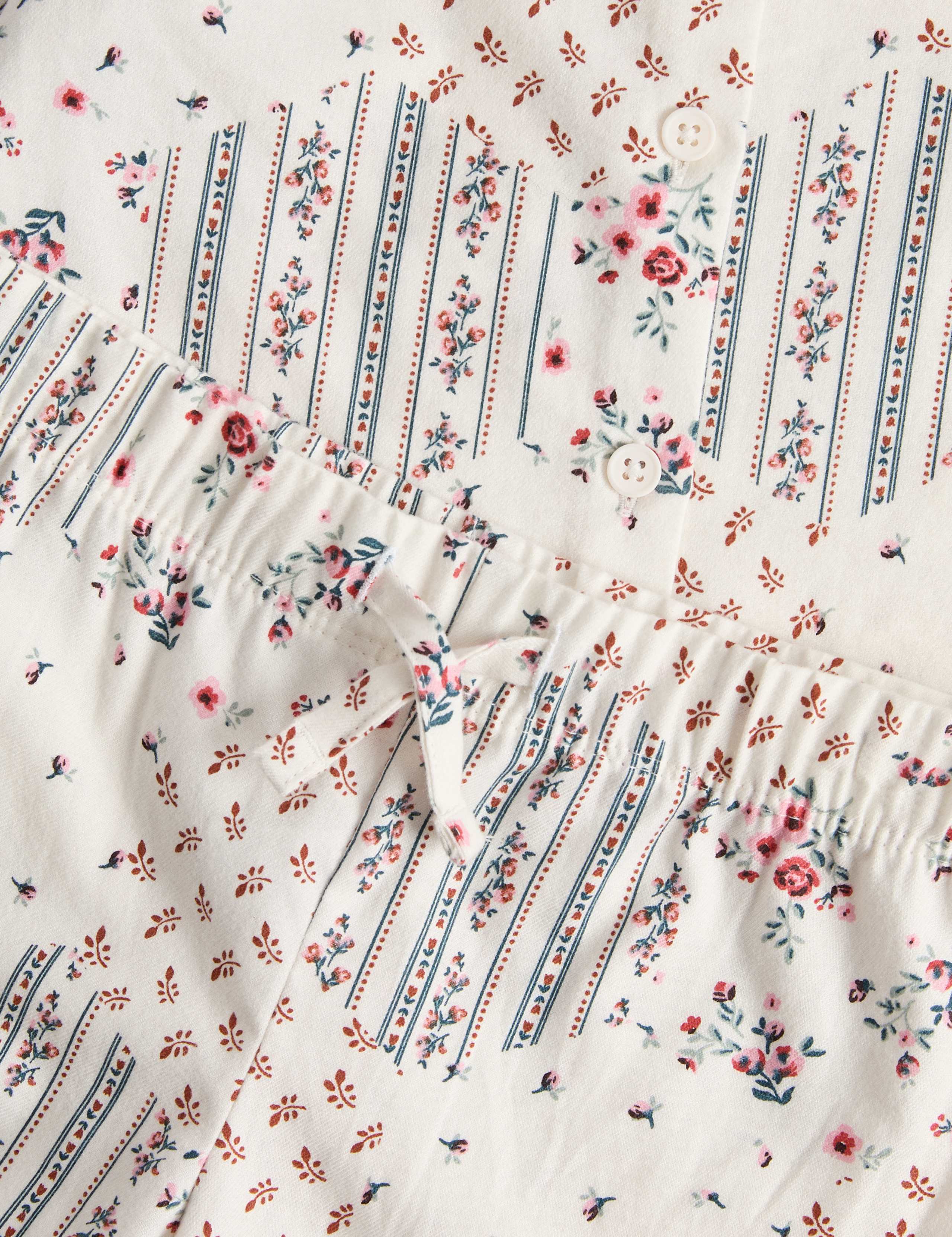 Pure Cotton Floral Patchwork Pyjamas (0-8 Yrs) 2 of 2