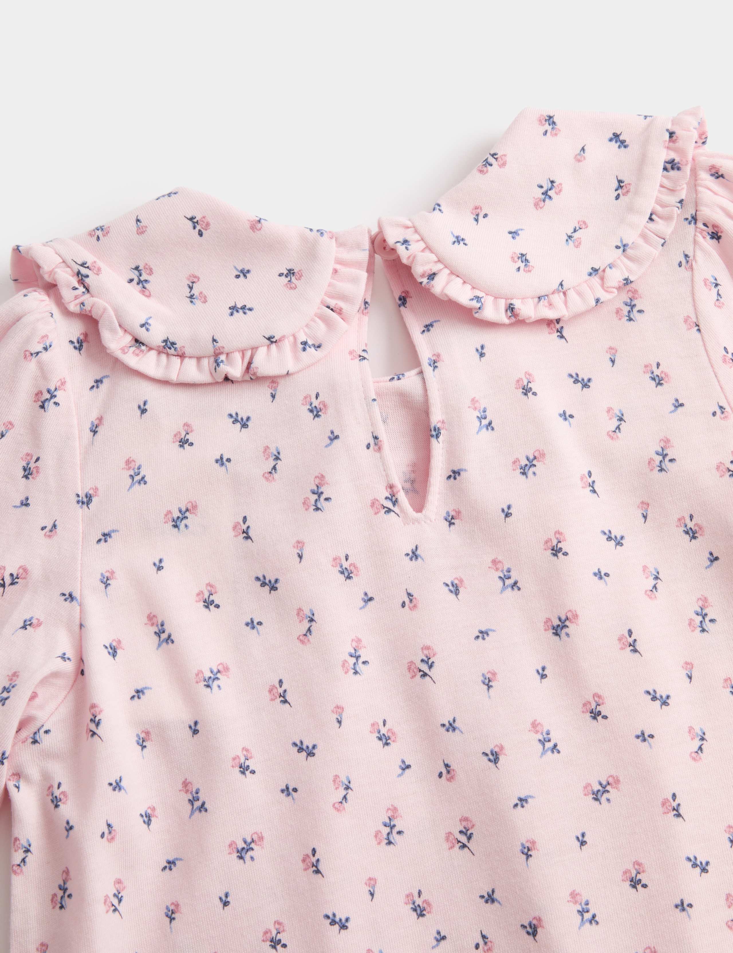 Cotton Blend Ditsy Floral Collared Nightdress (1-8 Yrs) 2 of 2