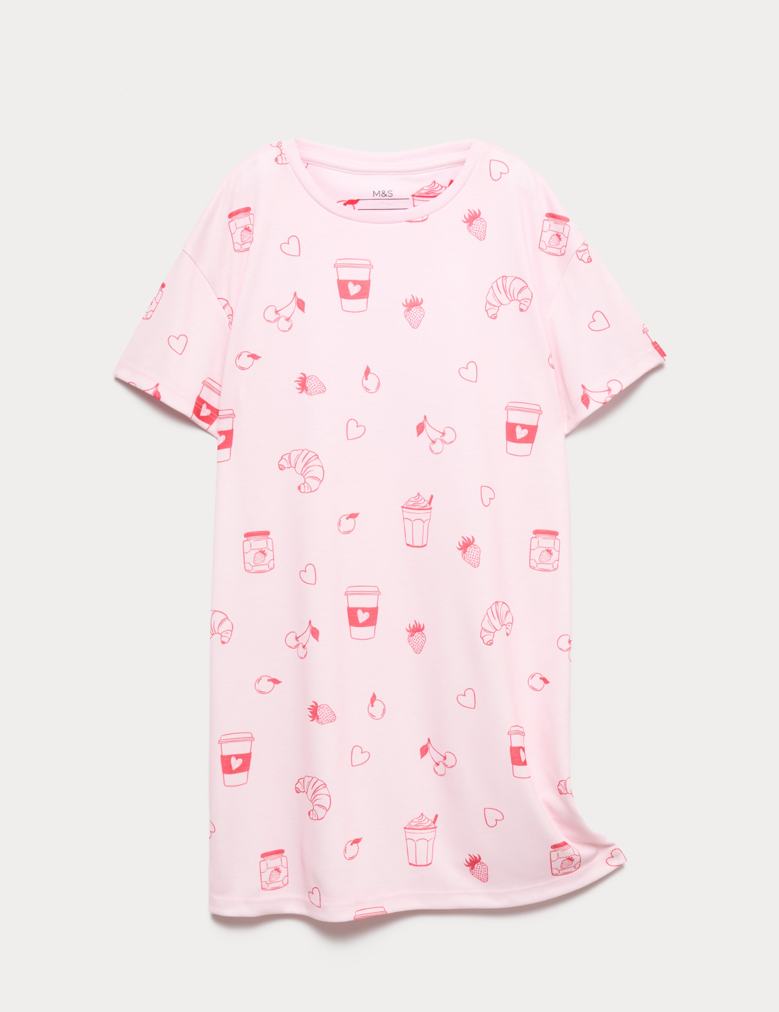Kids Sweet Hearts Breakfast Nightdress (1-16 Yrs) 1 of 2