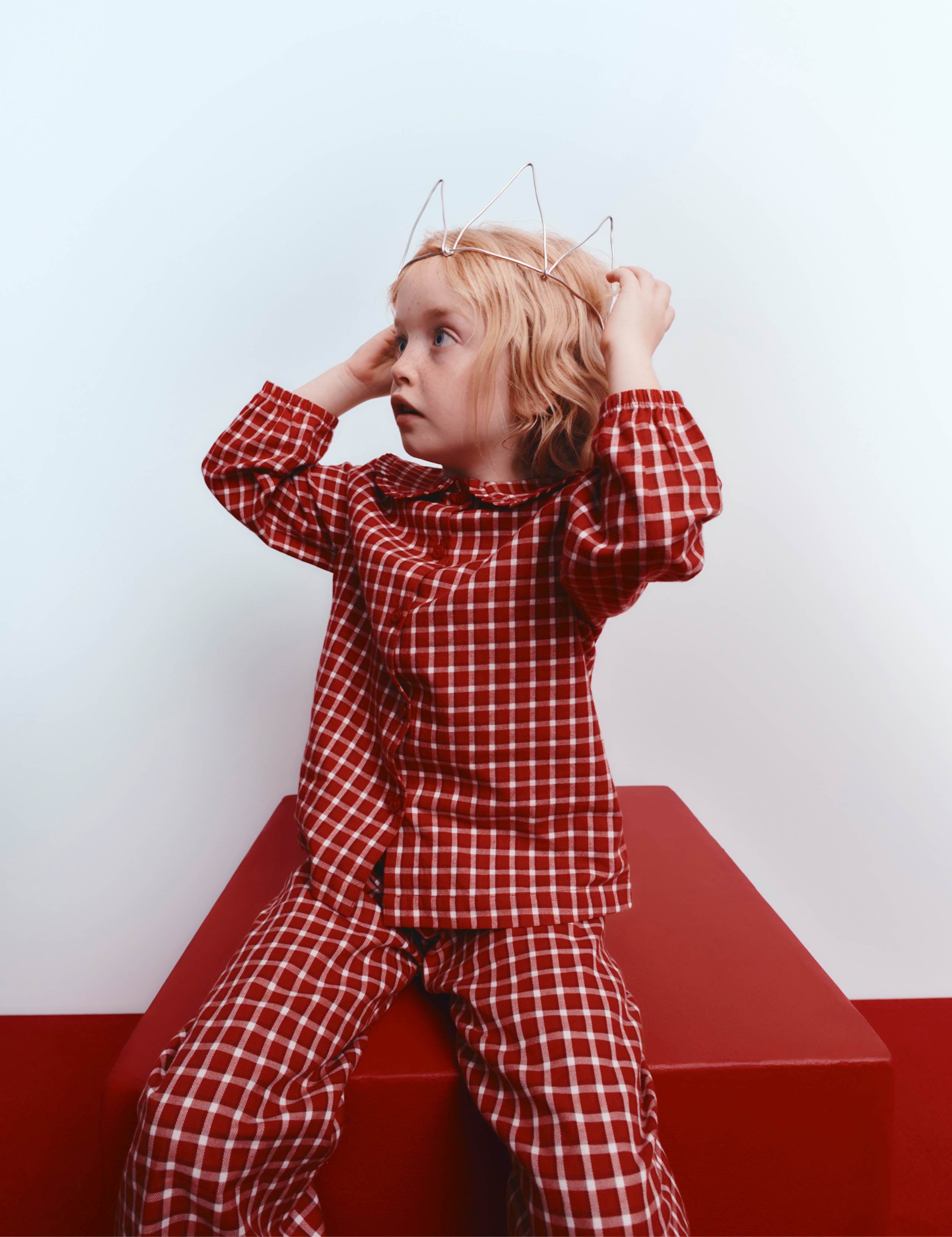 Pure Cotton Checked Revere Pyjama Set (12 Mths-10 Yrs) 3 of 5