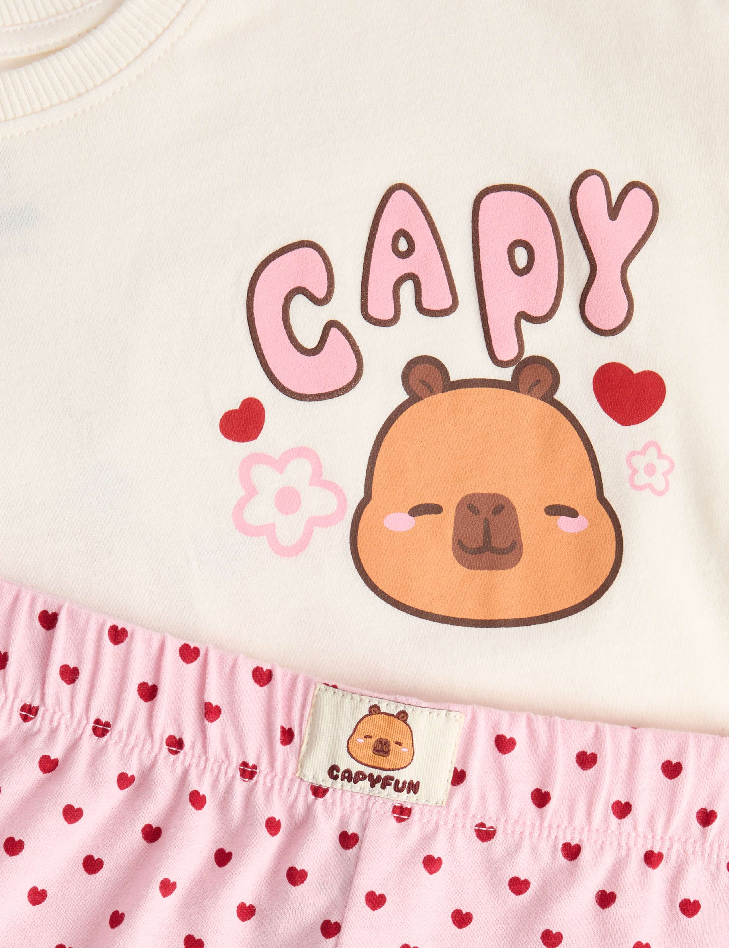 Pure Cotton Capybara Pyjamas (1-8 Yrs) 2 of 3